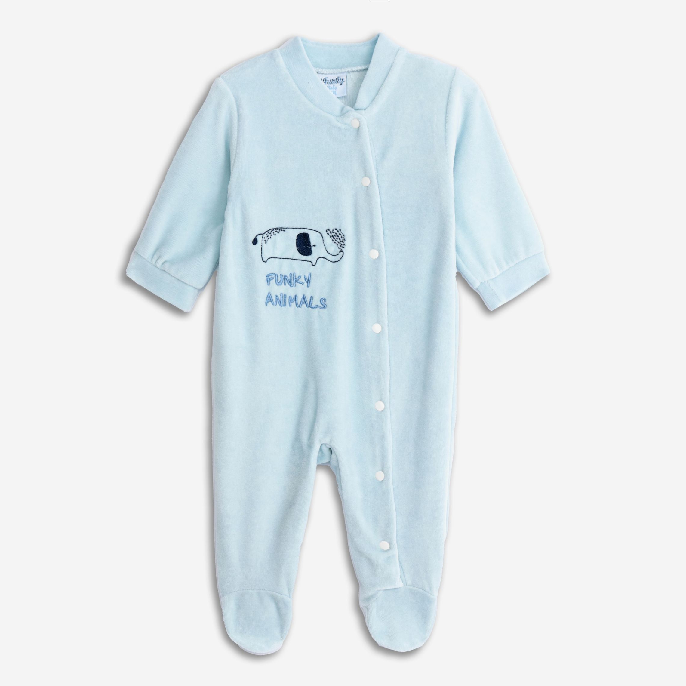 φορμακι μακρυμανικο βελουτε αγορι σιελ