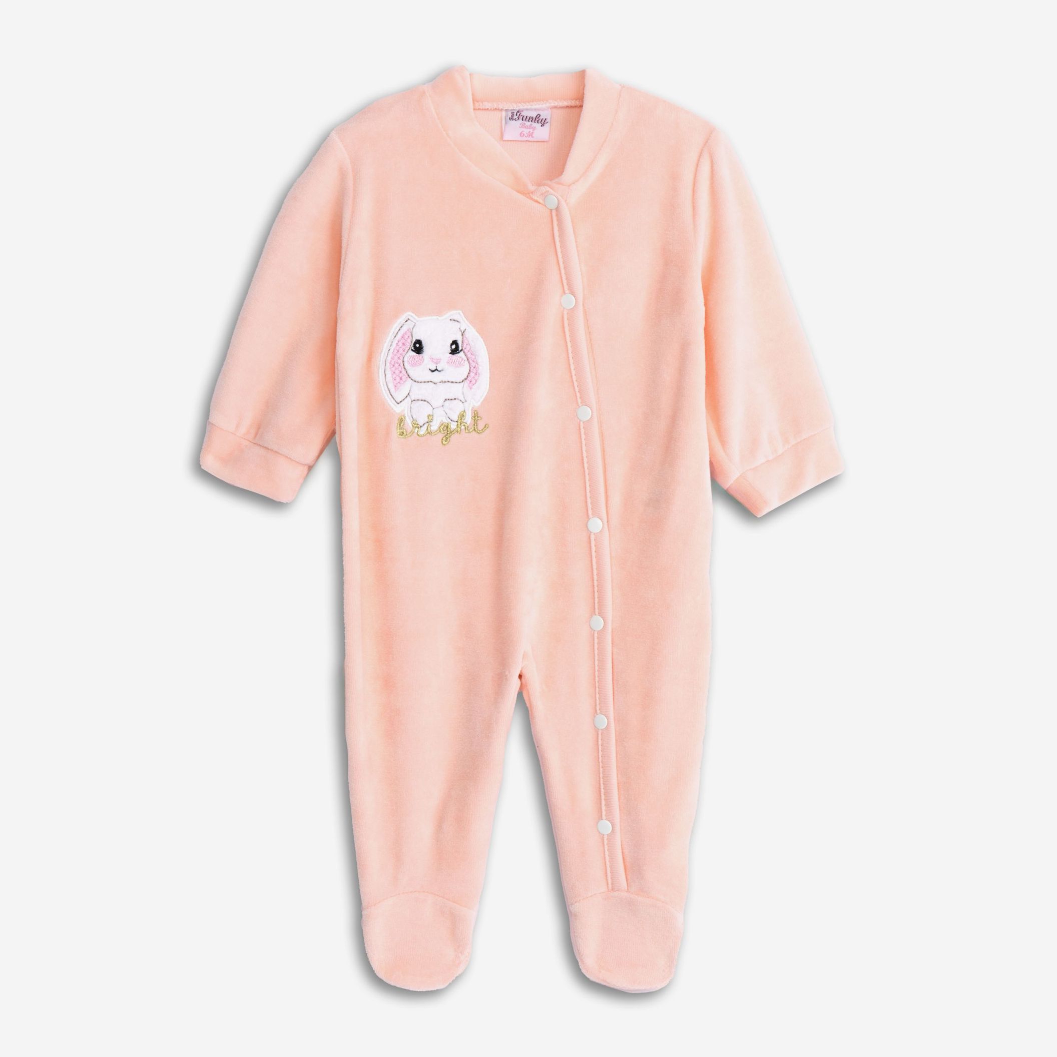 φορμακι μακρυμανικο βελουτε κοριτσι ροζ σομον