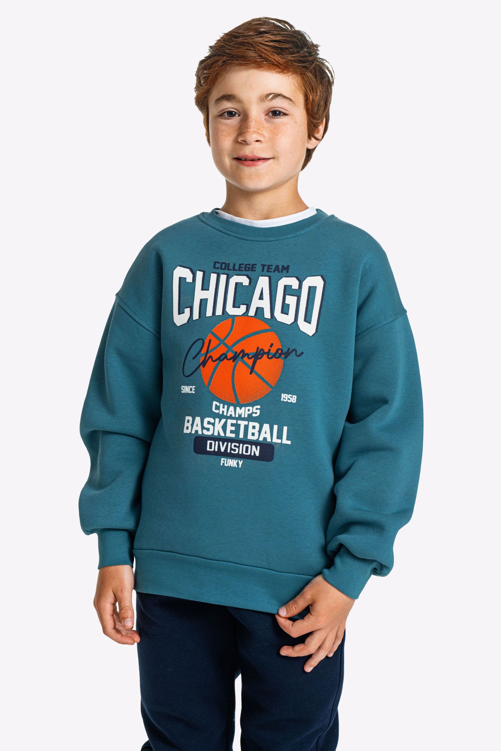 φορμα φουτερ  αγορι πετρολ/μπλε