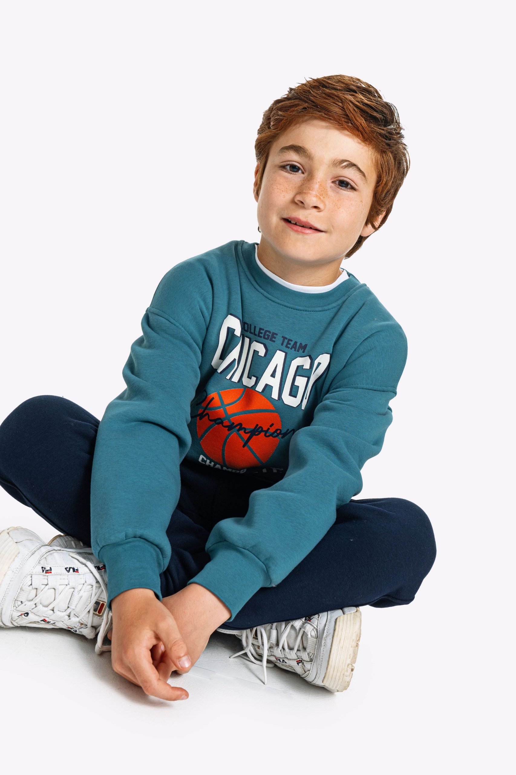 φορμα φουτερ  αγορι πετρολ/μπλε - Image 2