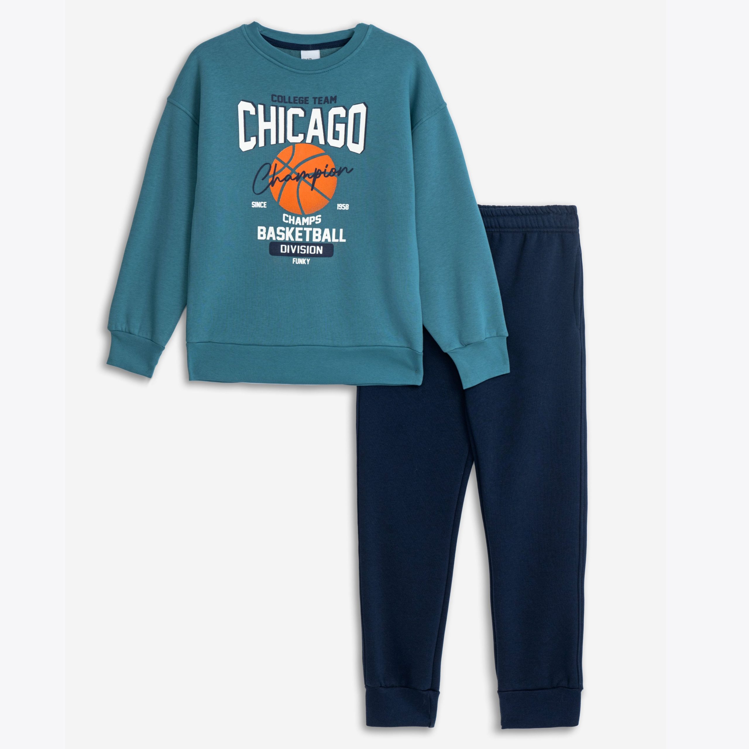 φορμα φουτερ  αγορι πετρολ/μπλε - Image 3