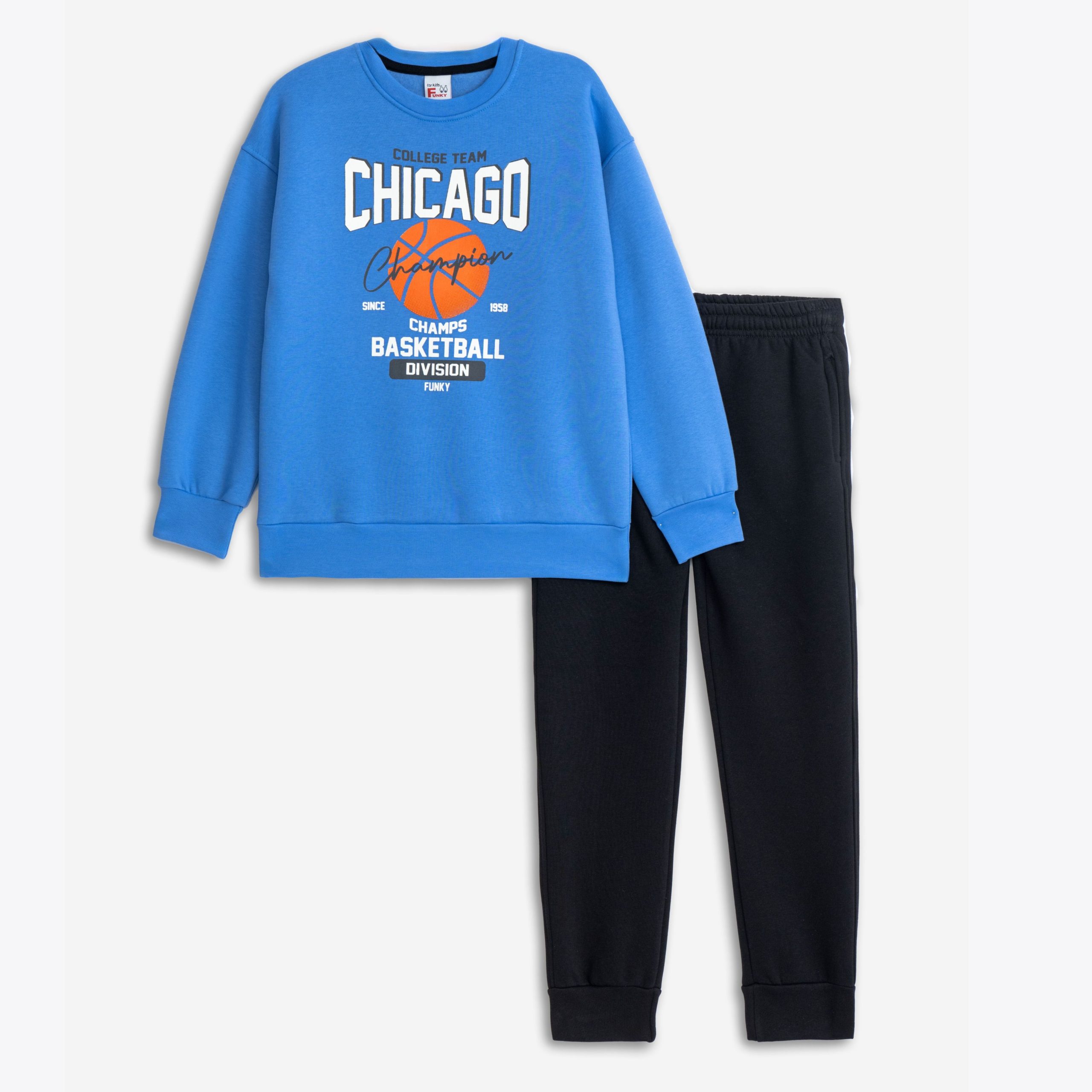 φορμα φουτερ  αγορι riviera blue/μαυρο - Image 3