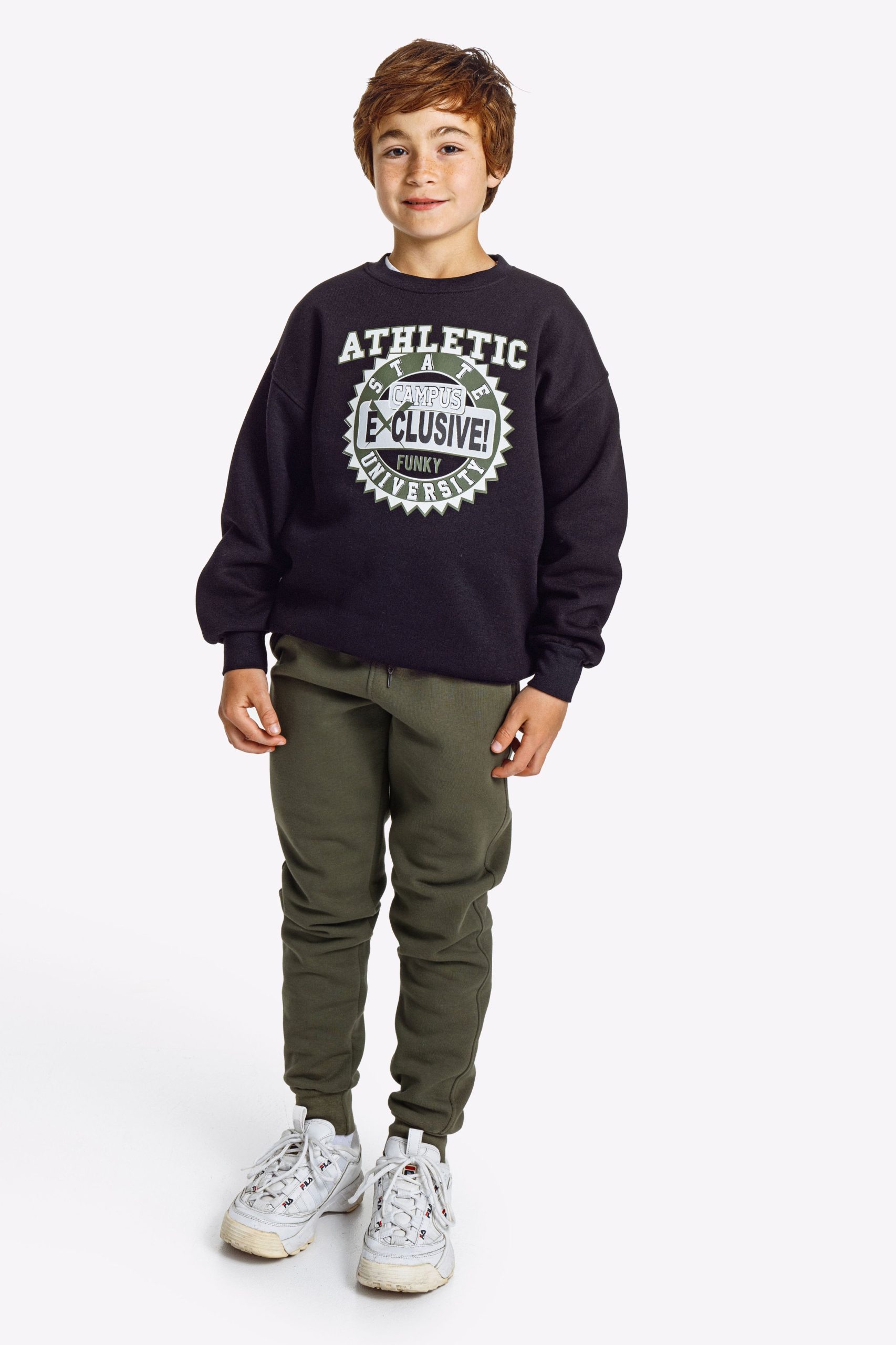 φορμα φουτερ  αγορι μαυρο/χακι