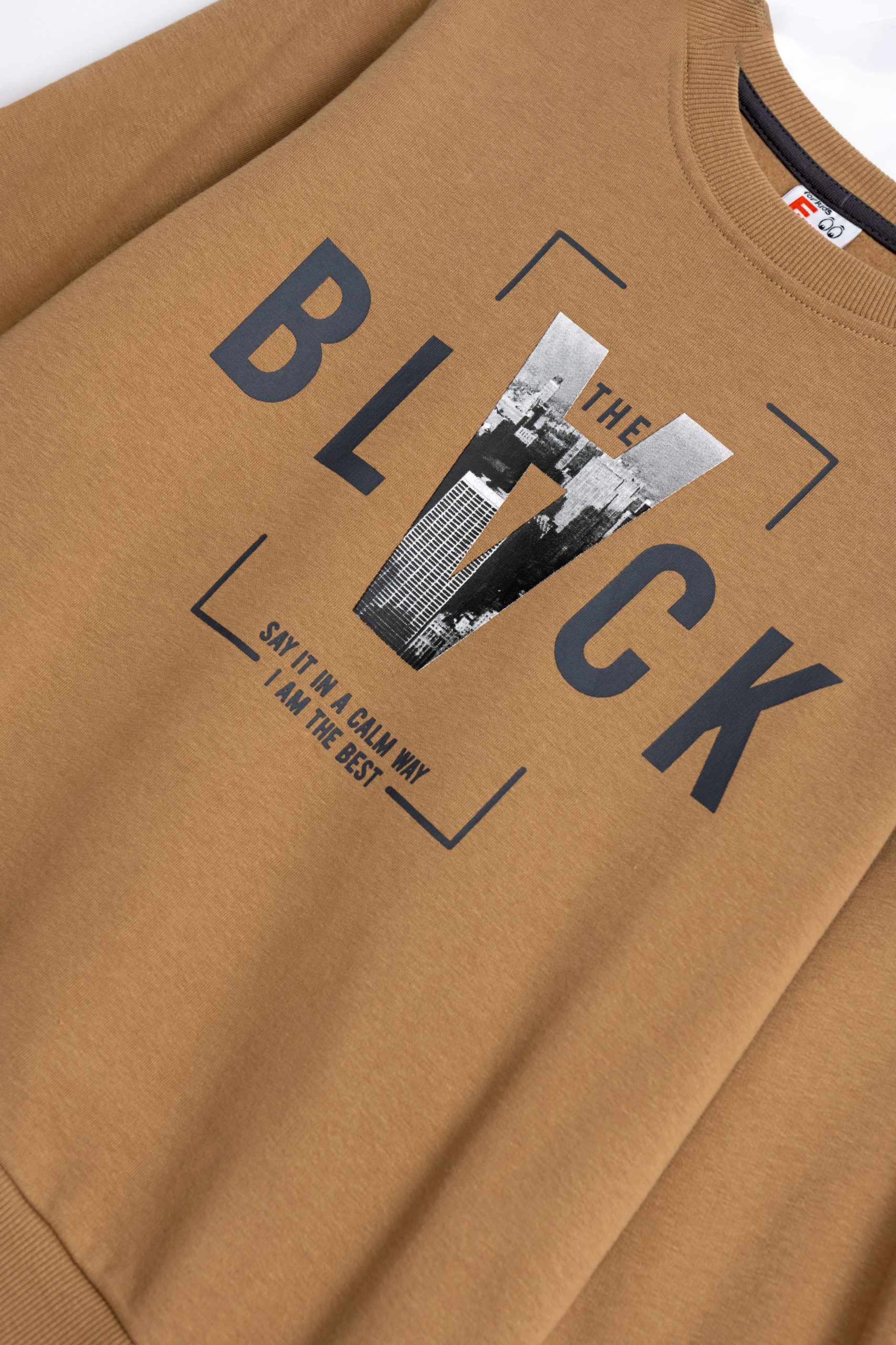 φορμα φουτερ  αγορι καπουτσινο/ανθρακι - Image 3