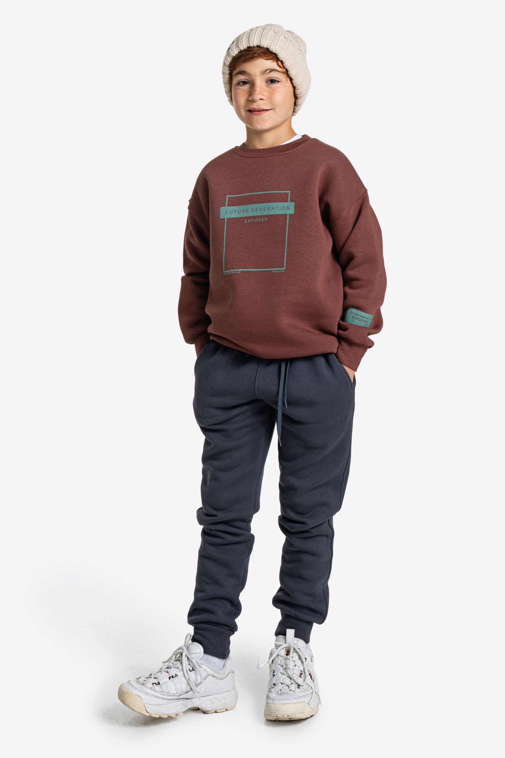 φορμα φουτερ  αγορι μπορντω/μπλε - Image 2