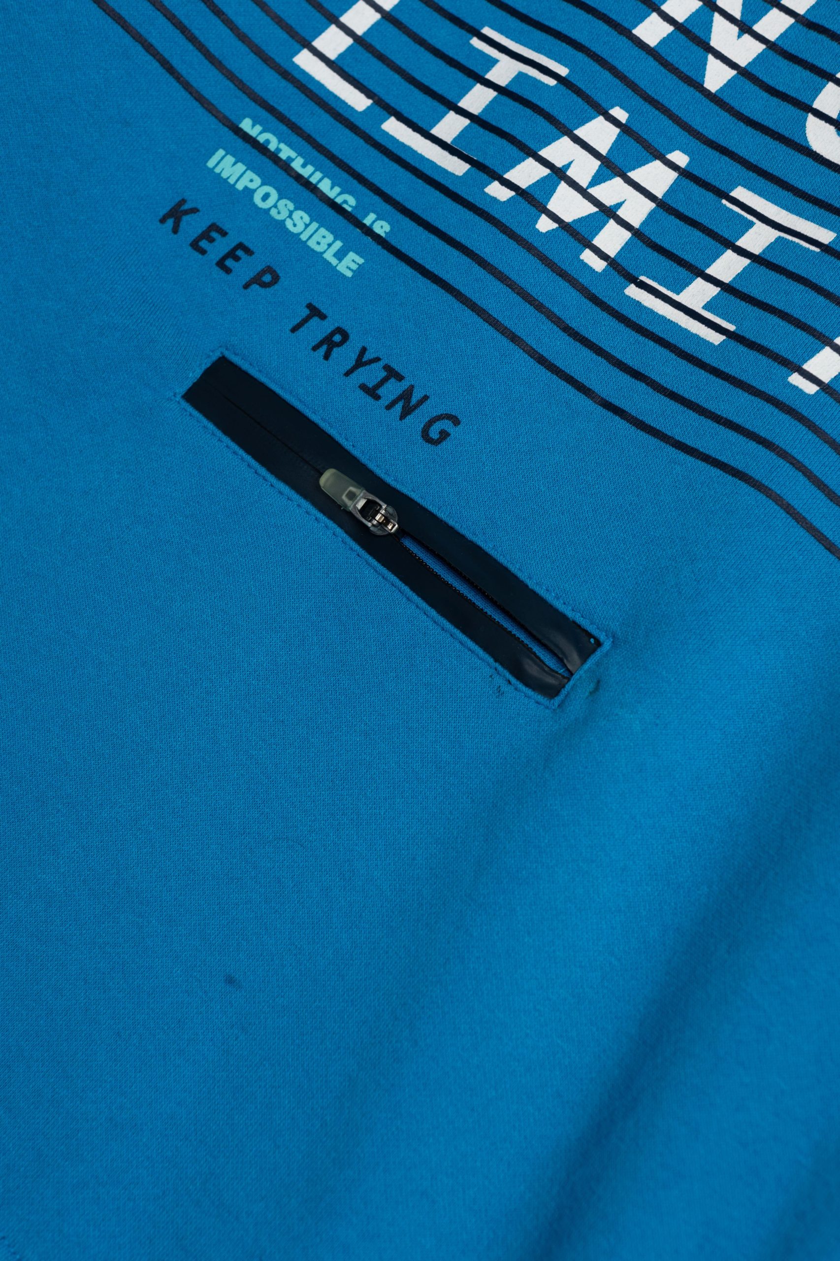 φορμα φουτερ αχνουδιαστη  αγορι κυανο/μαυρο - Image 3