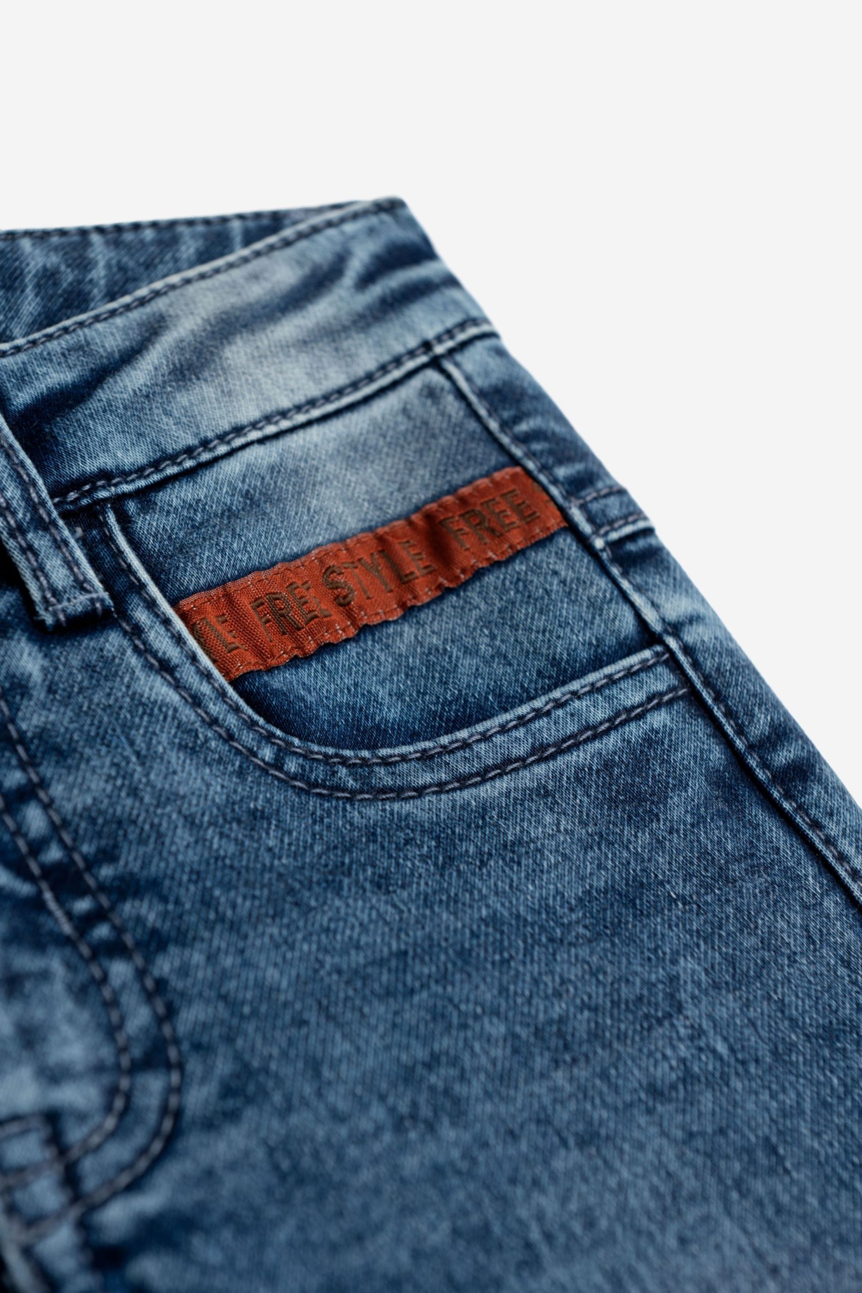 παντελονι τζιν λυκρα μαλακο  αγορι μπλε τζιν - Image 2