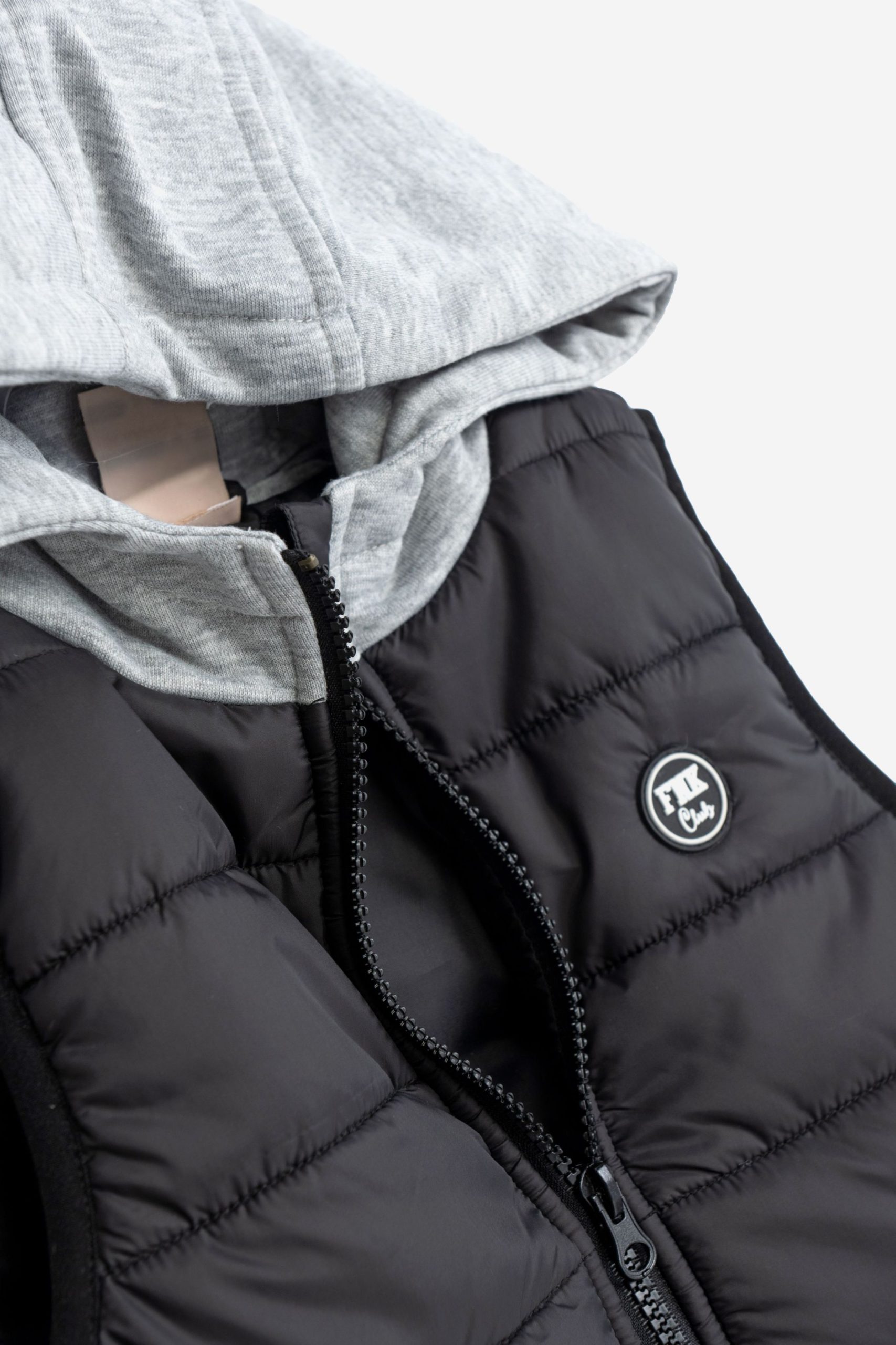 τζακετ αμανικο  αγορι μαυρο-γκρι μελανζε - Image 2