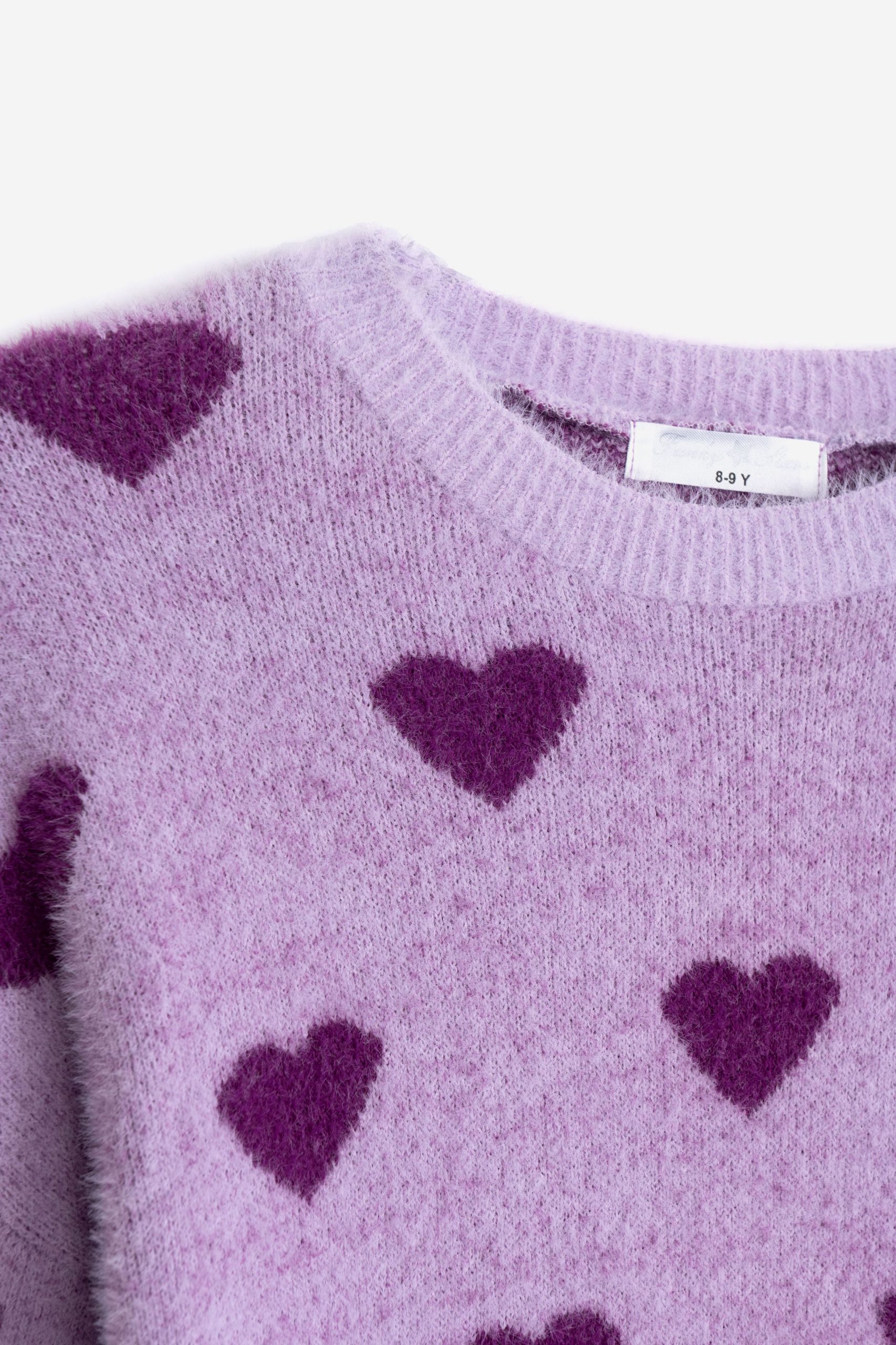 μπλουζοφορεμα πλεκτο  κοριτσι λιλα - Image 3