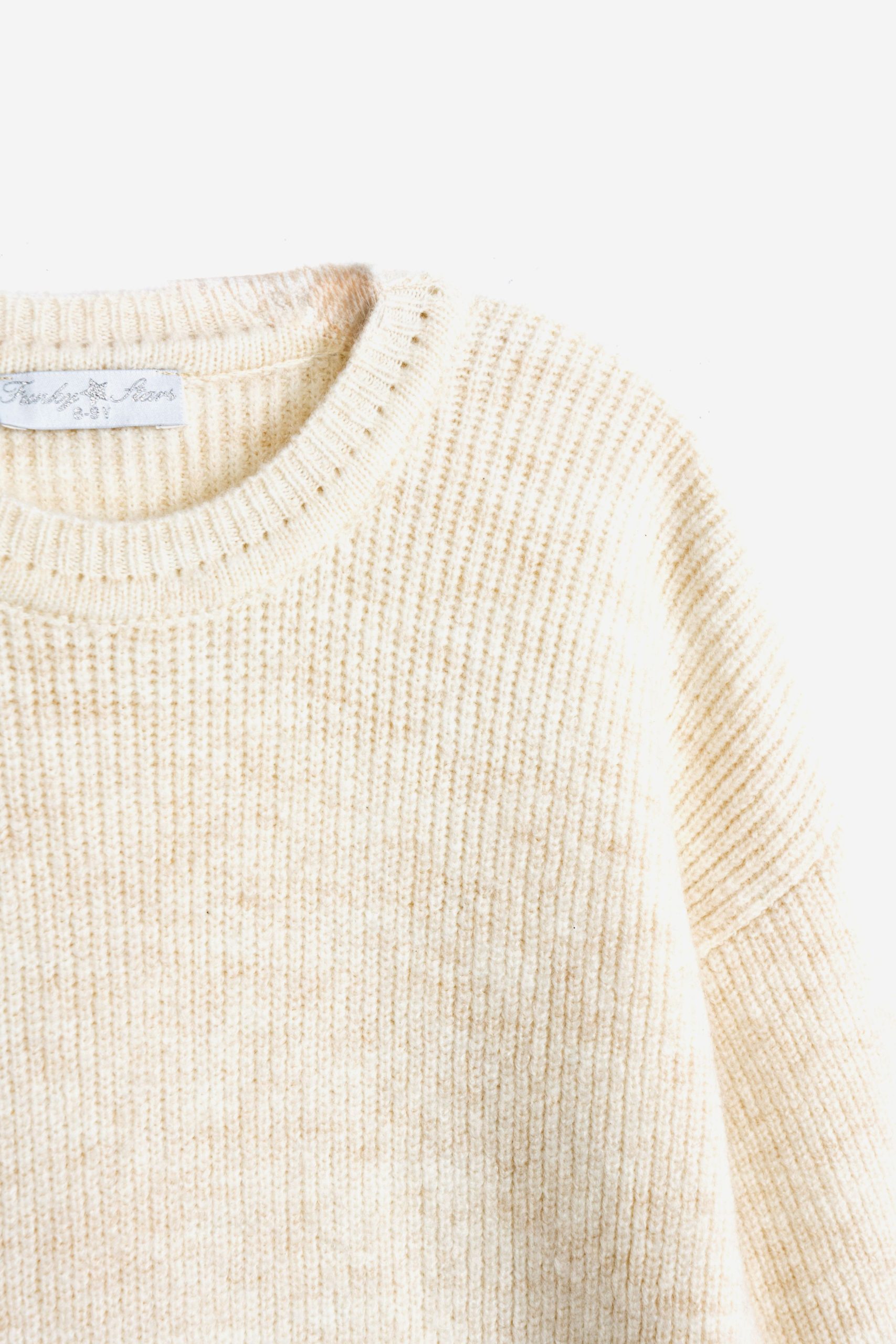 φορεμα πλεκτο  κοριτσι σκουρο μπεζ μελανζε - Image 3