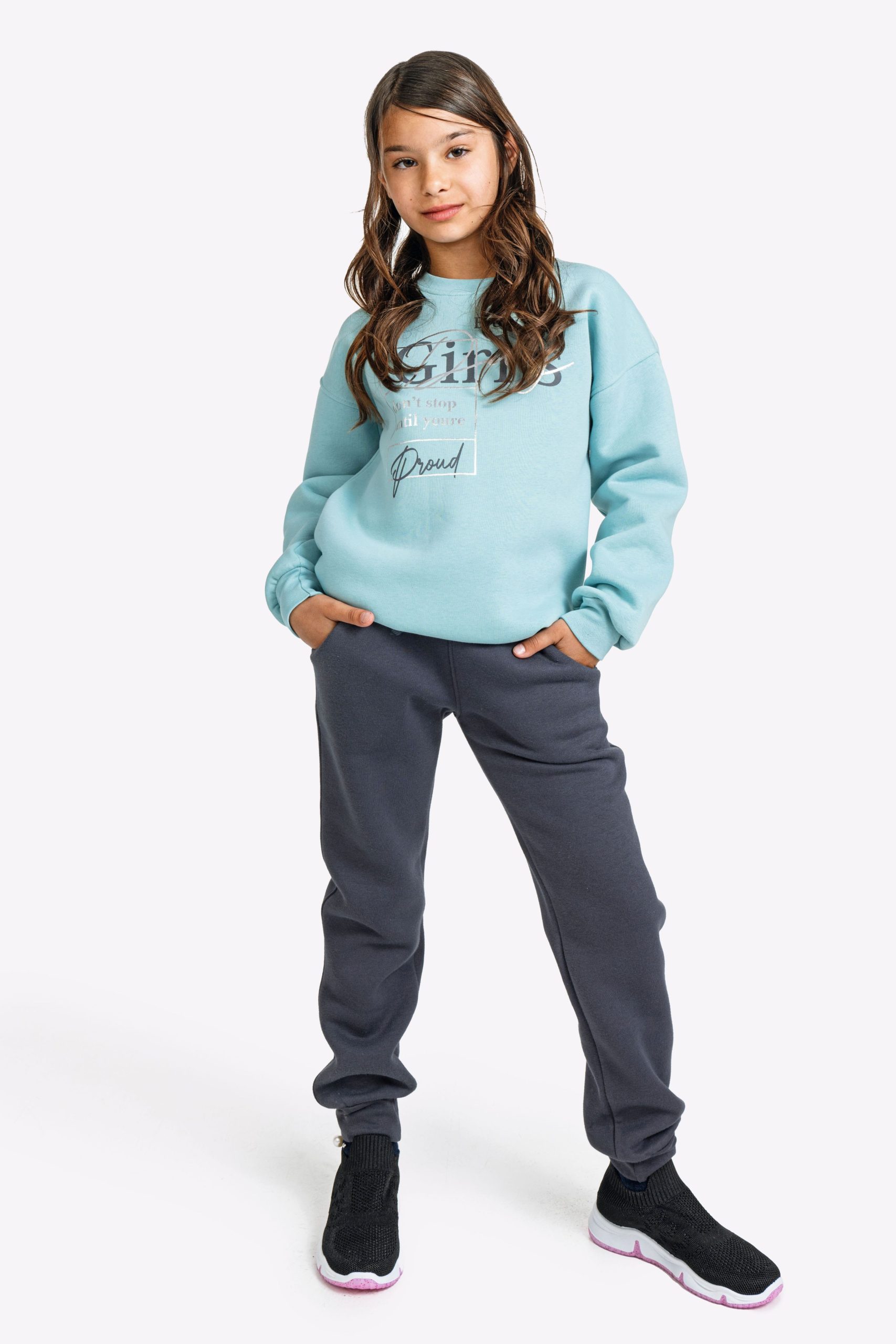 φορμα φουτερ  κοριτσι waterfall/ανθρακι