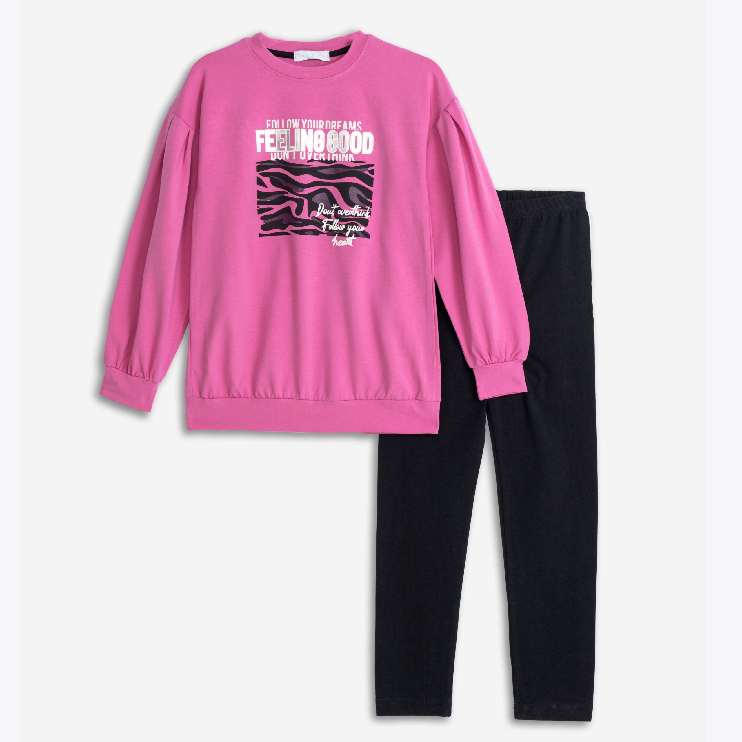 μπλουζοφορεμα+κολαν  κοριτσι καμελια/μαυρο - Image 3