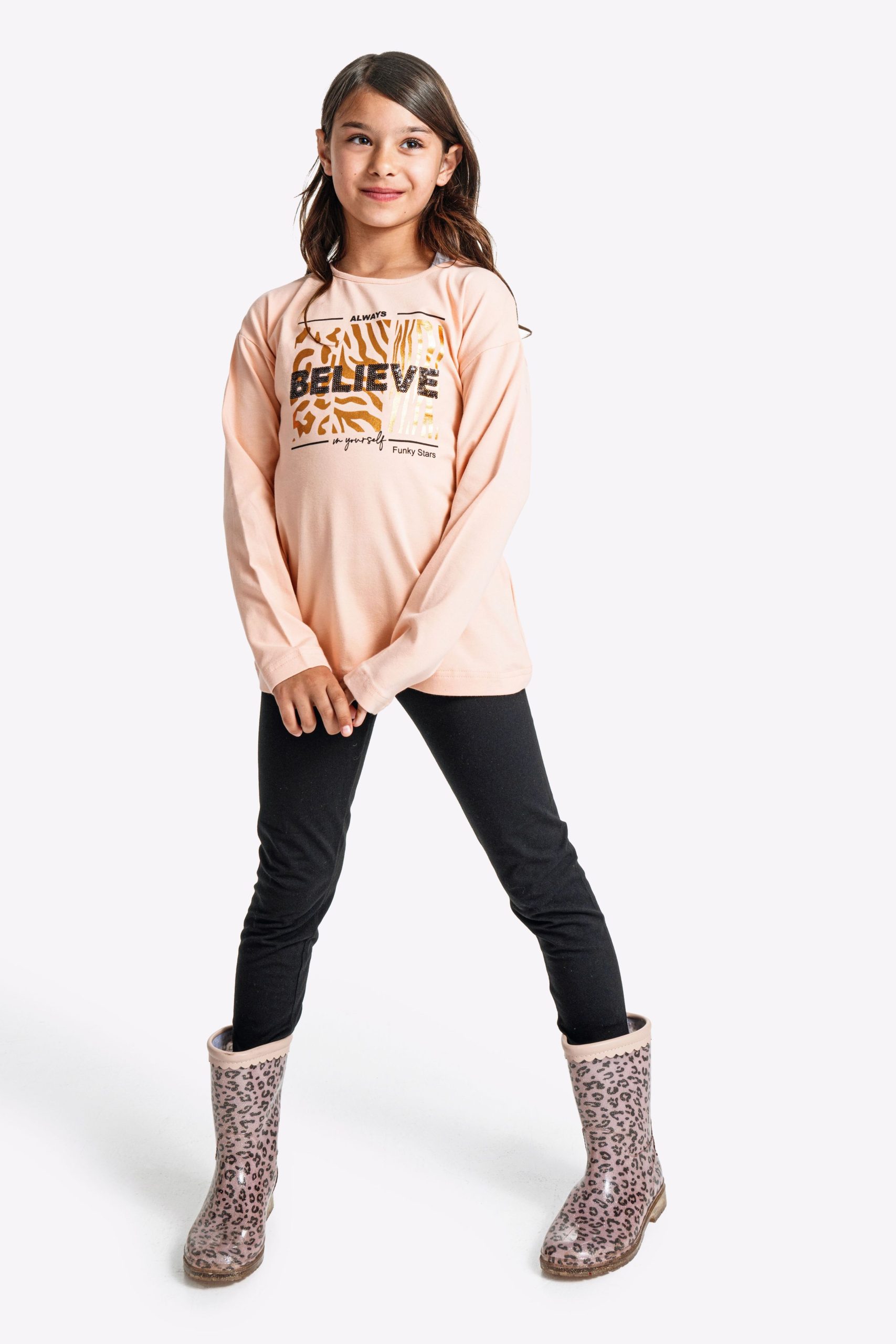 μπλουζοφορεμα+κολαν  κοριτσι σομον/μαυρο