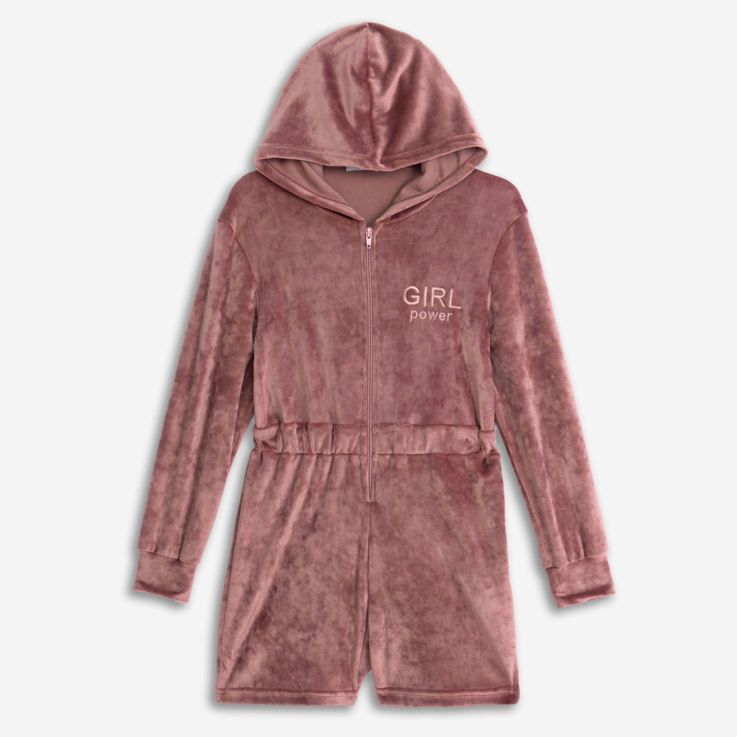 ολοσωμη φορμα βελουτε  κοριτσι σκουρο ροζ