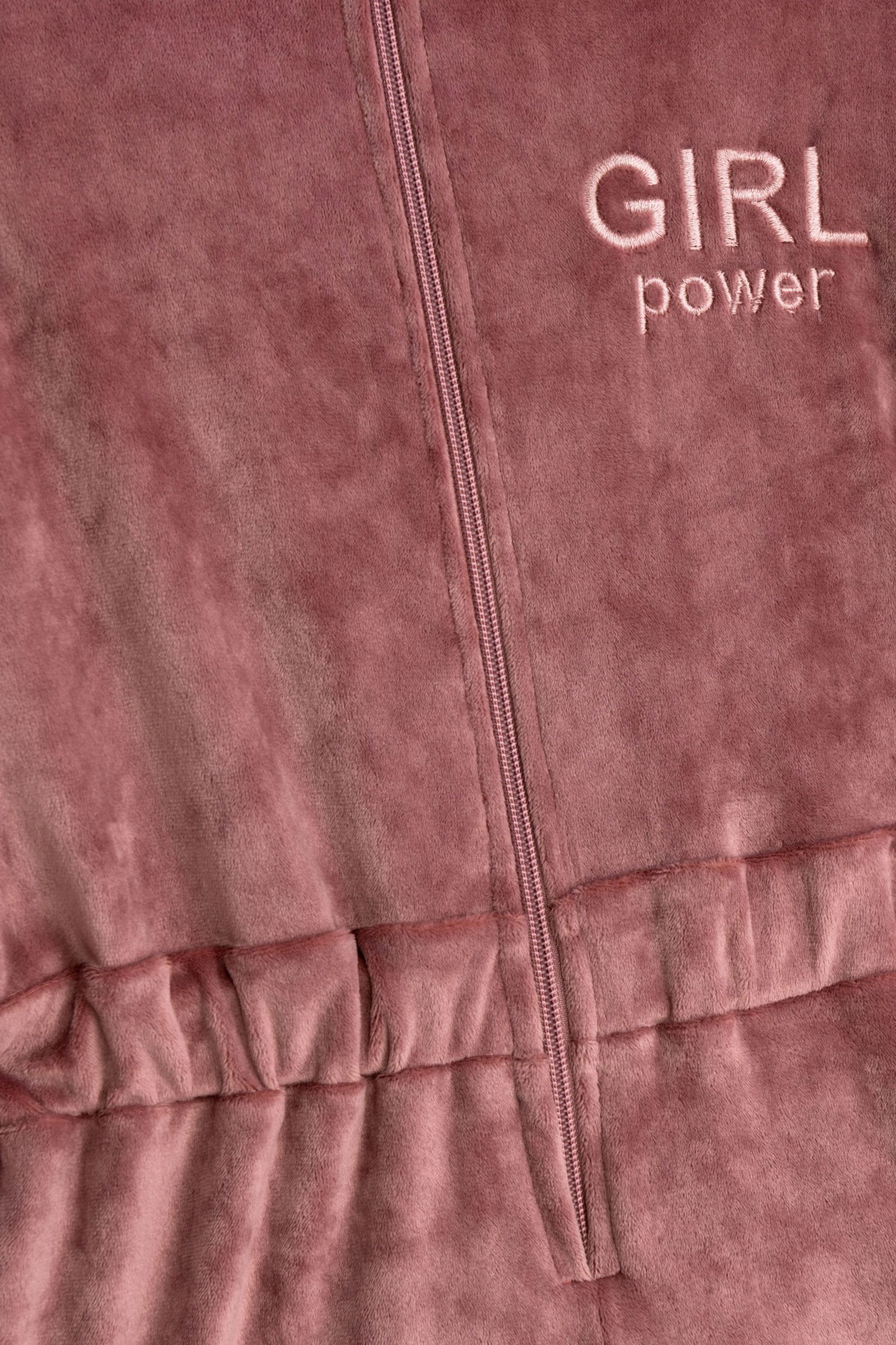 ολοσωμη φορμα βελουτε  κοριτσι σκουρο ροζ - Image 3