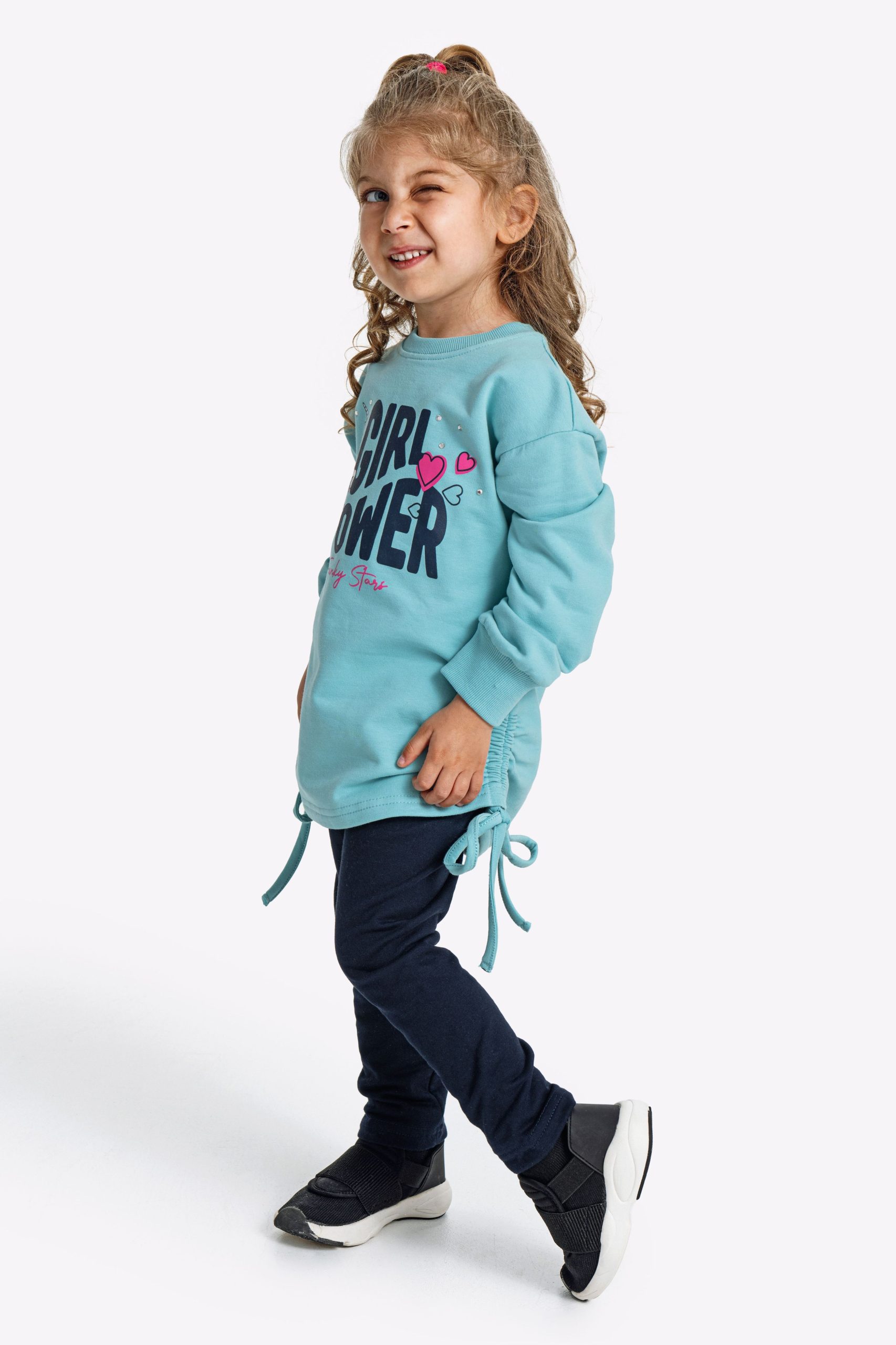 μπλουζοφορεμα+κολαν  κοριτσι οε waterfall/μπλε - Image 2