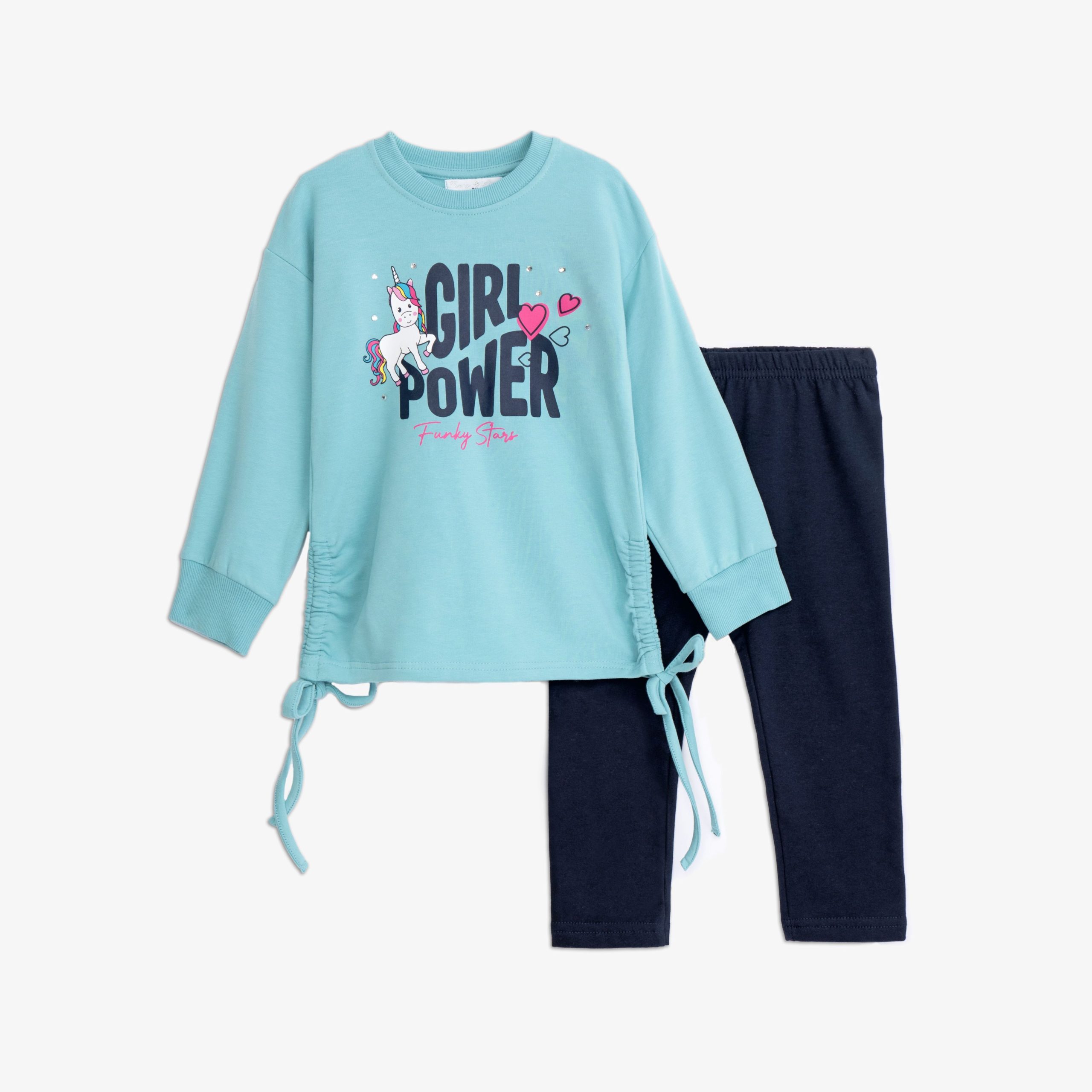 μπλουζοφορεμα+κολαν  κοριτσι οε waterfall/μπλε - Image 3