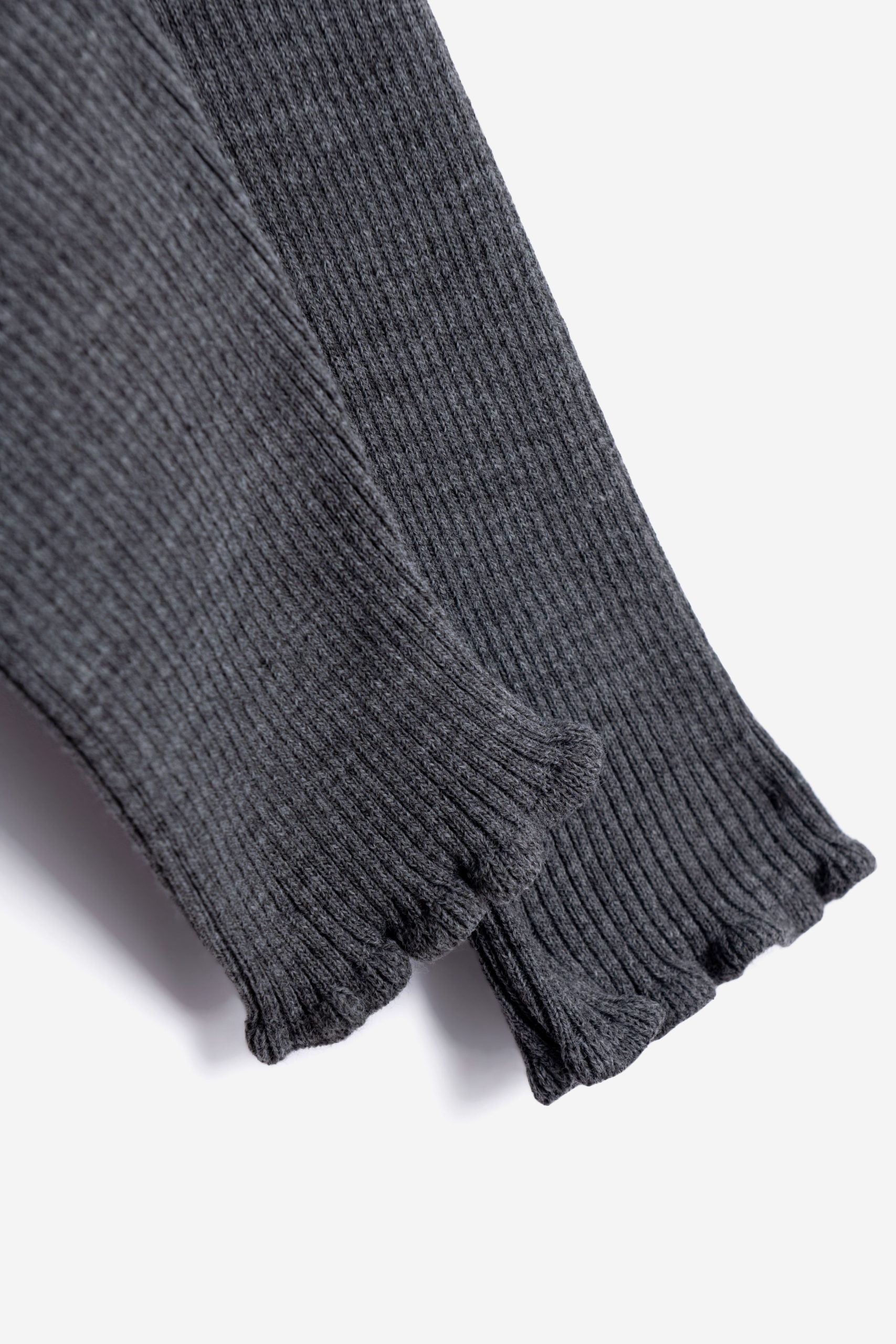 κολαν πλεκτο  κοριτσι σκουρο γκρι μελανζε - Image 3