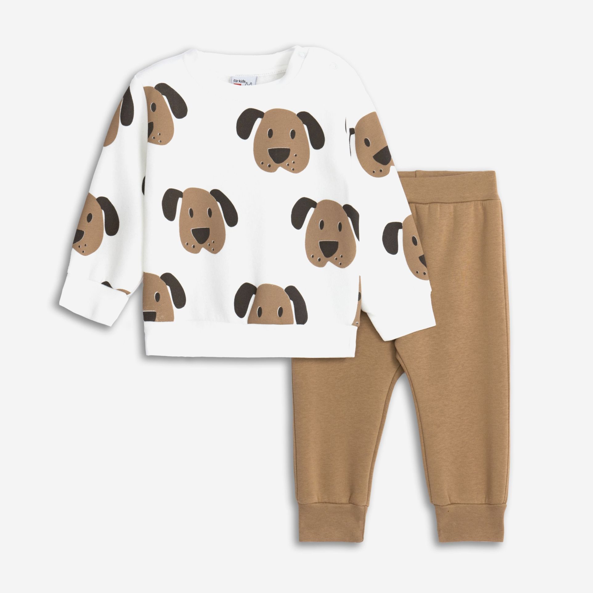 φορμα φουτερ εισαγ. μηνων αγορι εκρου/καπουτσινο