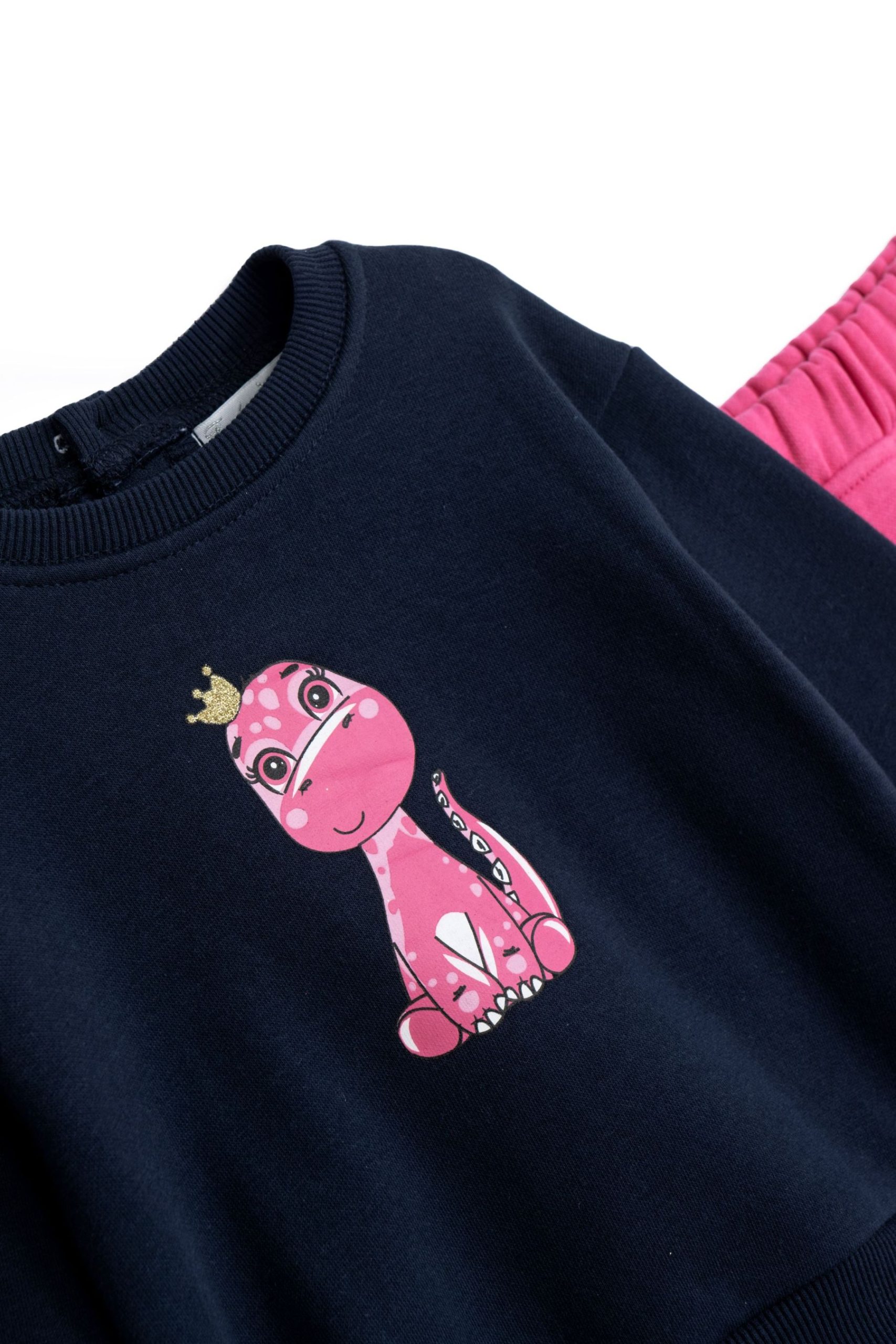 φορμα φουτερ εισαγ. μηνων κοριτσι οε μπλε/τσιχλοφουσκα - Image 2