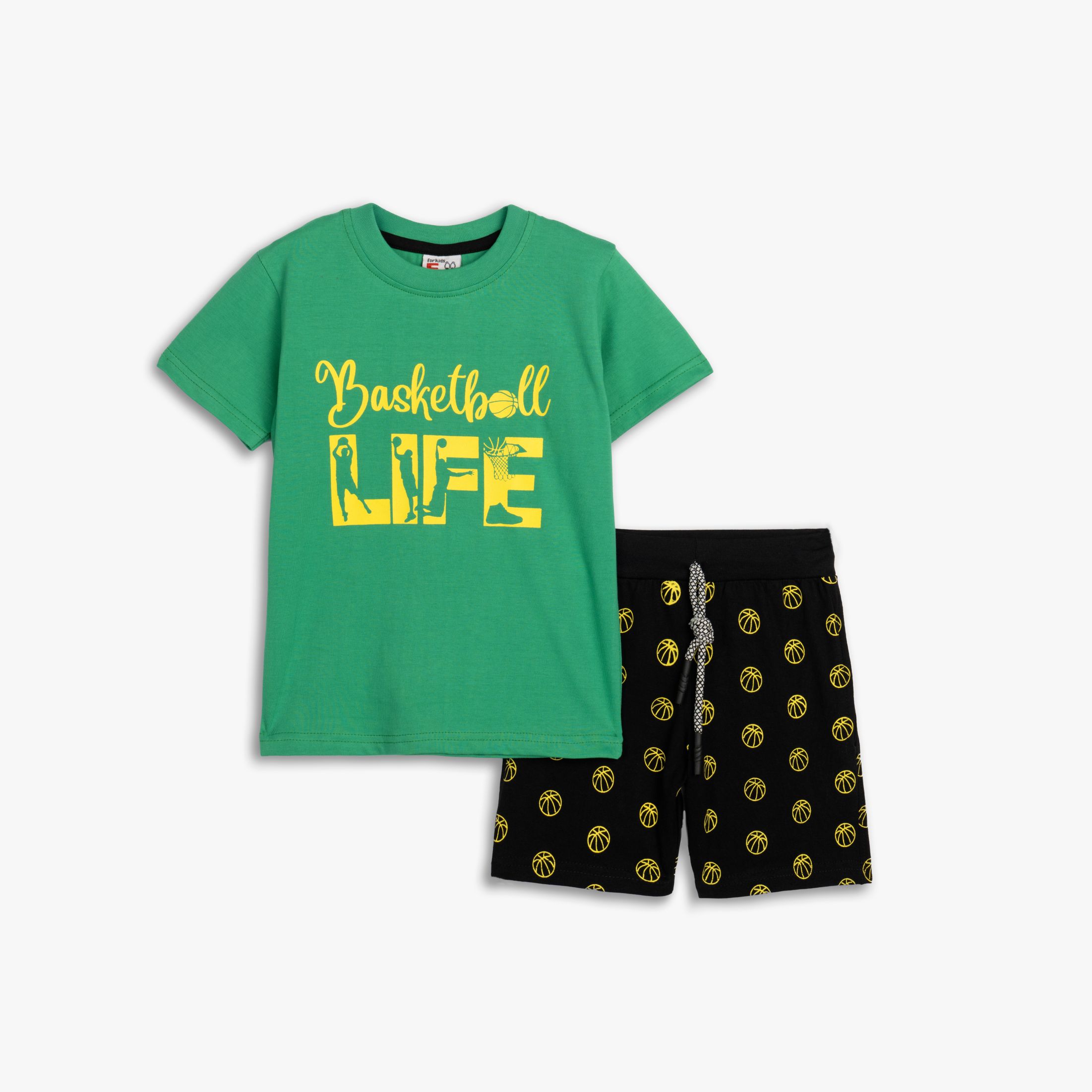 σετ μακο αγορι golf green/μαυρο allover