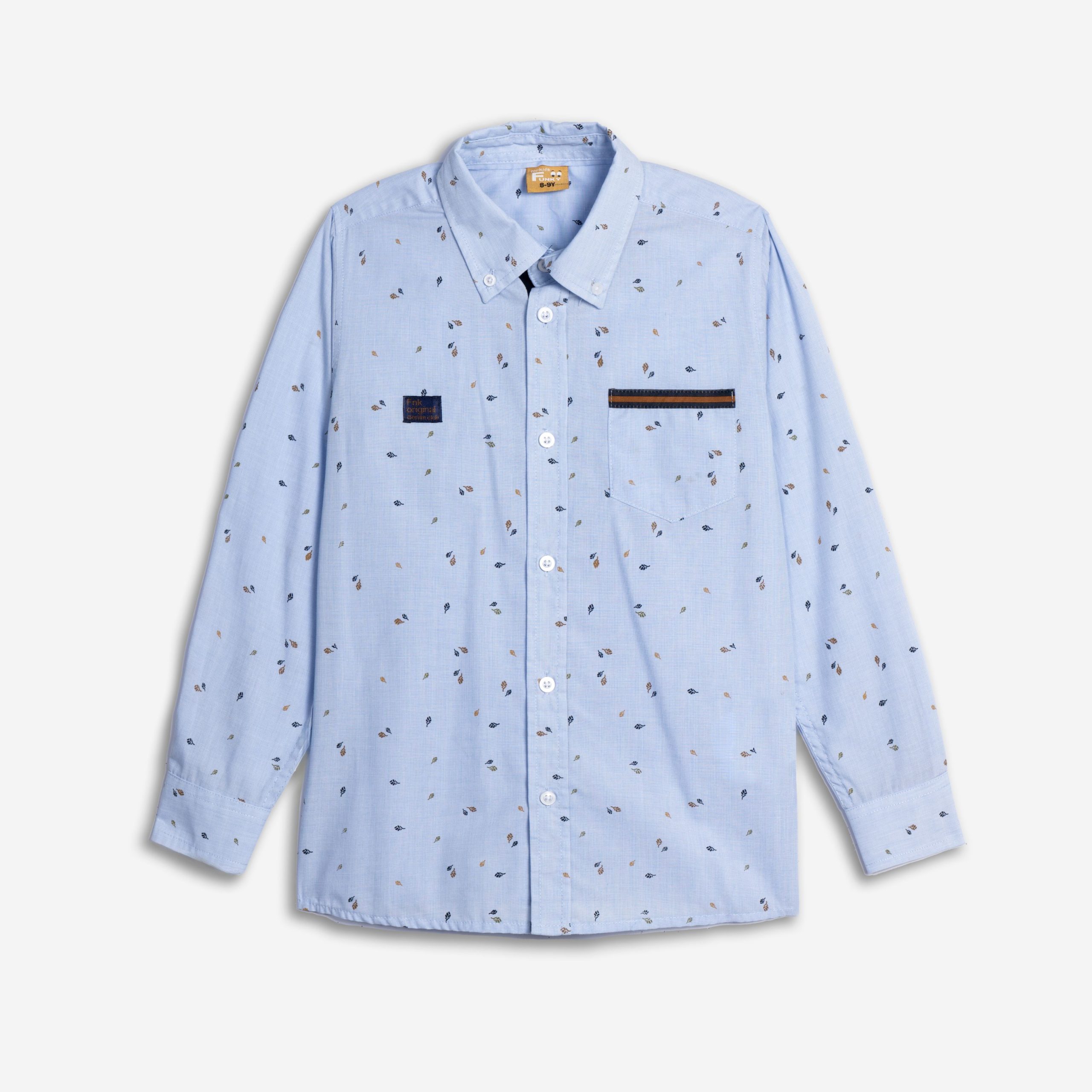 Πουκάμισο αγόρι σιελ allover