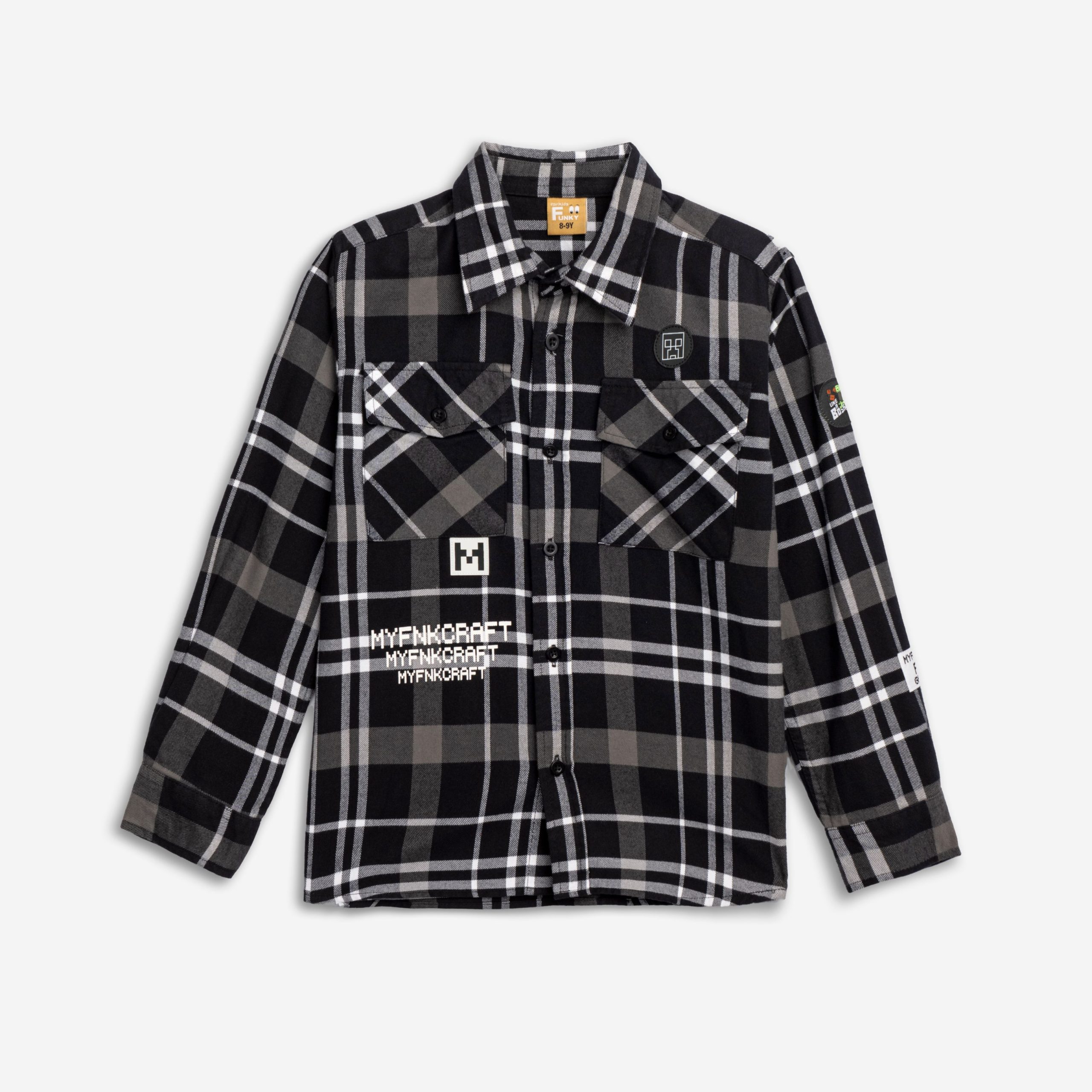 Πουκάμισο αγόρι καρω γκρι-μαύρο