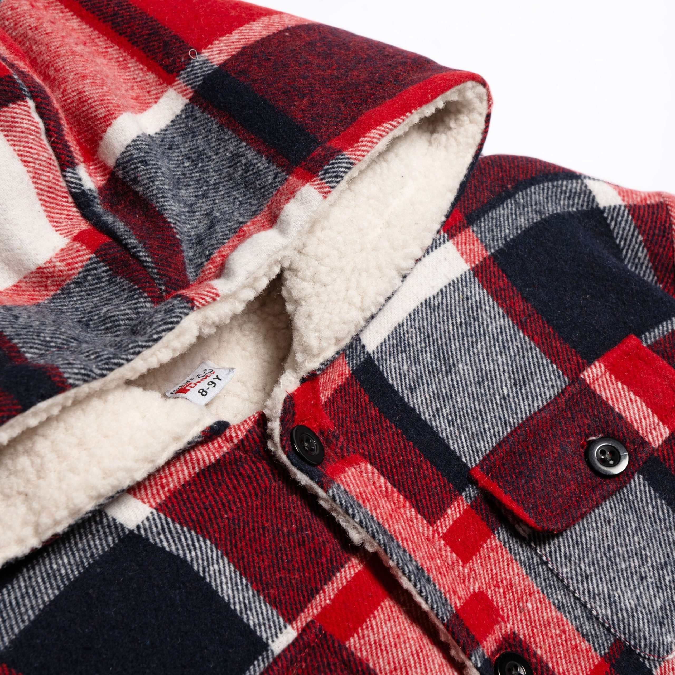 Πουκάμισο αγόρι καρώ εκρού-μπλε-κόκκινο - Image 2