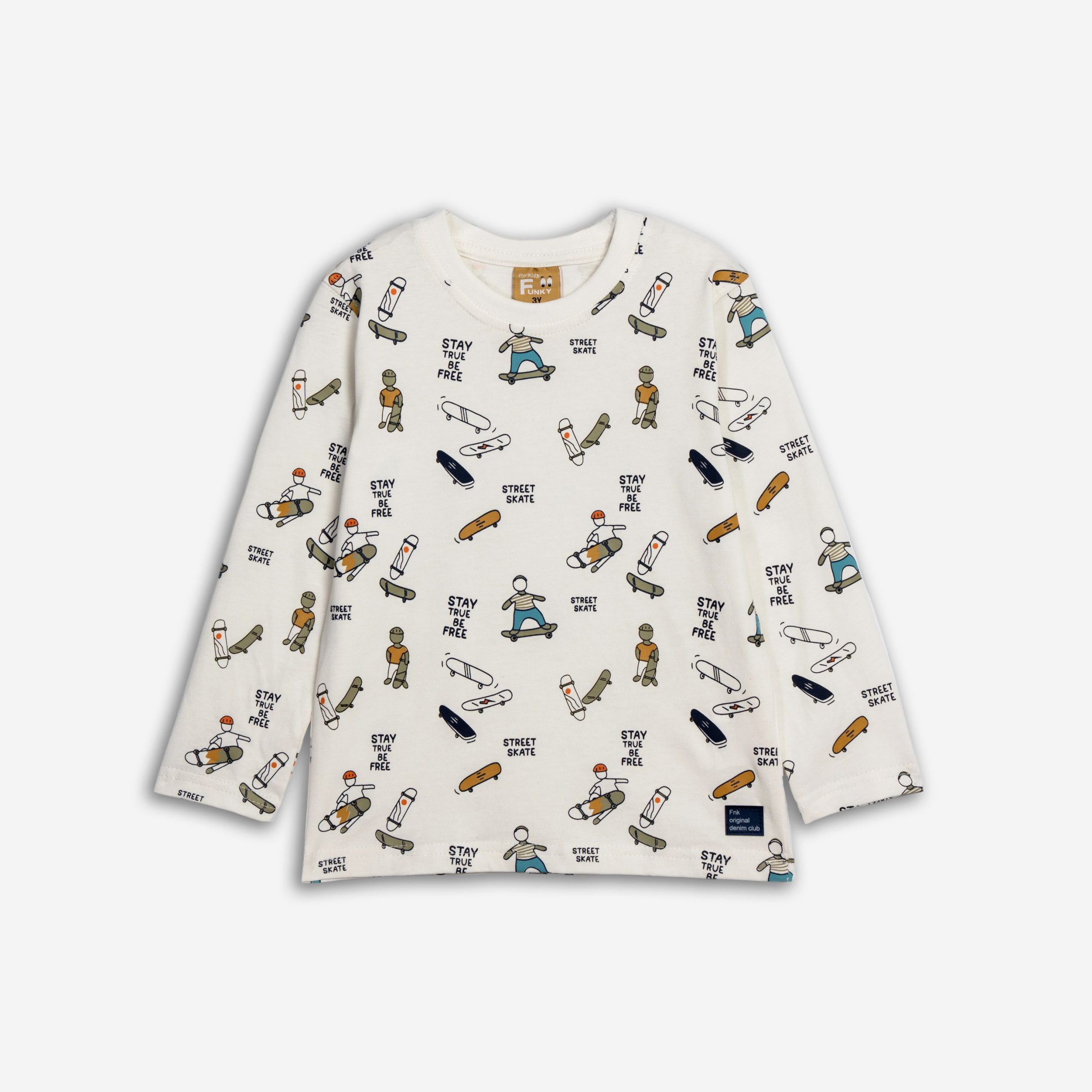 Μπλούζα αγόρι εκρού allover