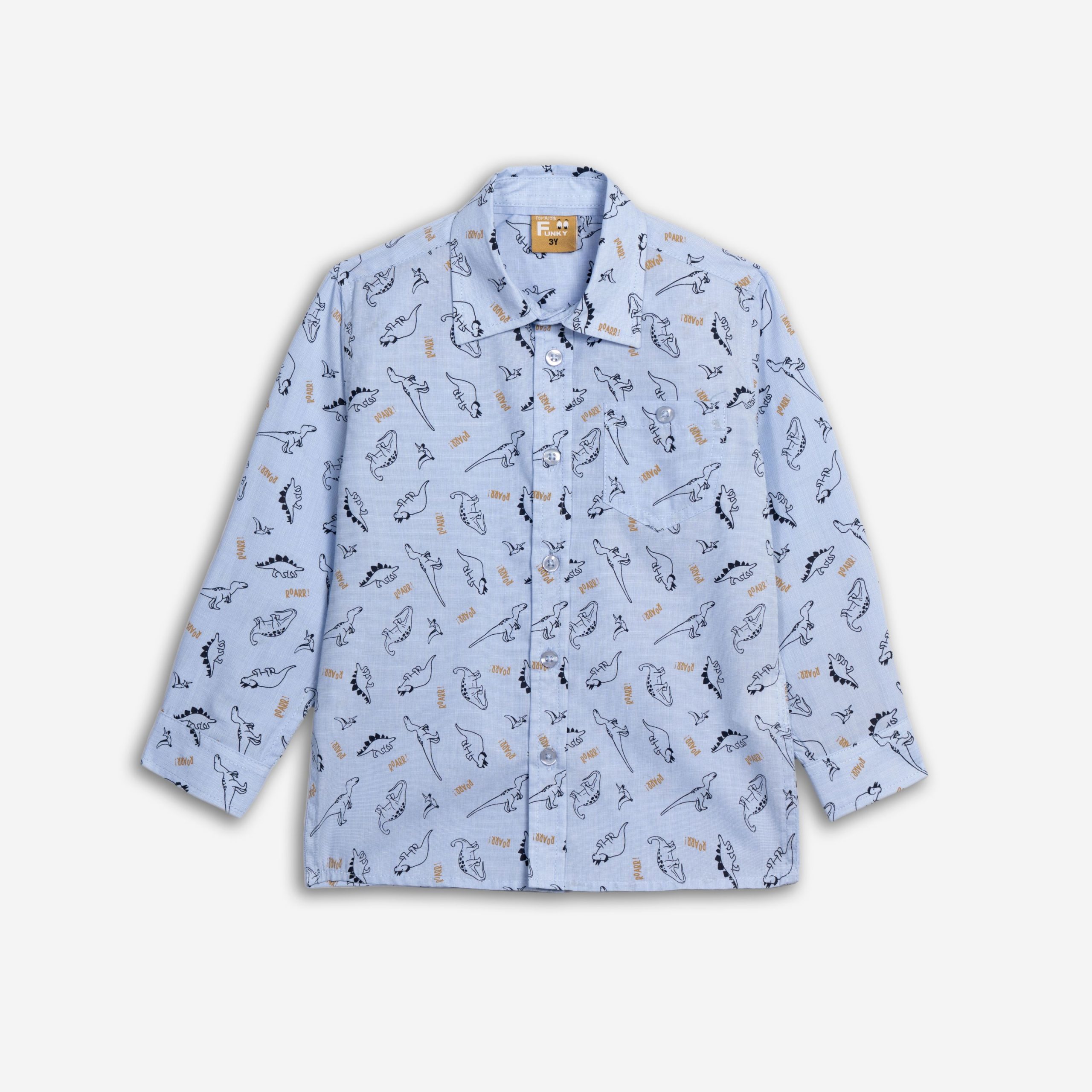 Πουκάμισο αγόρι σιελ allover