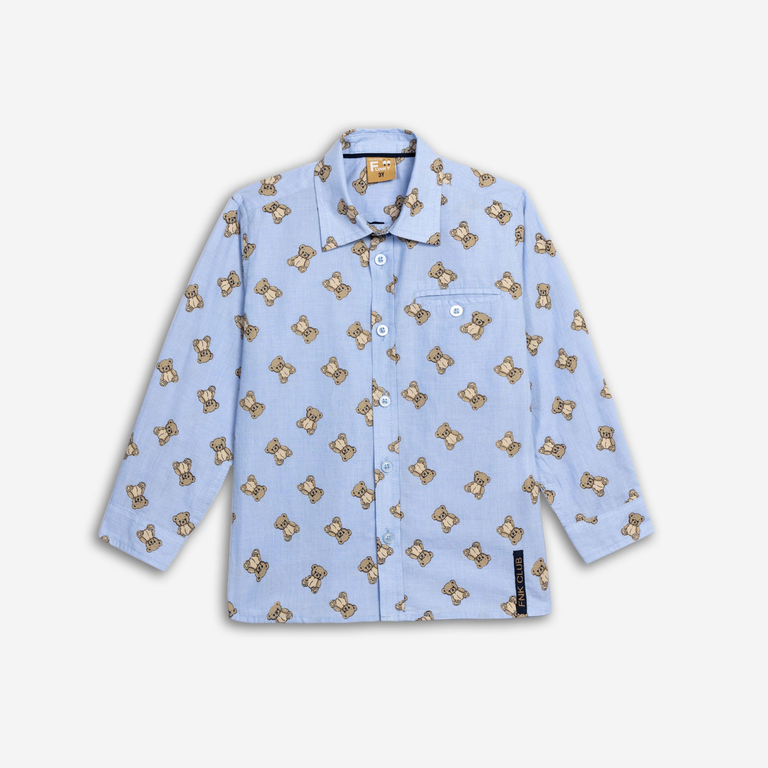 Πουκάμισο αγόρι σιελ allover