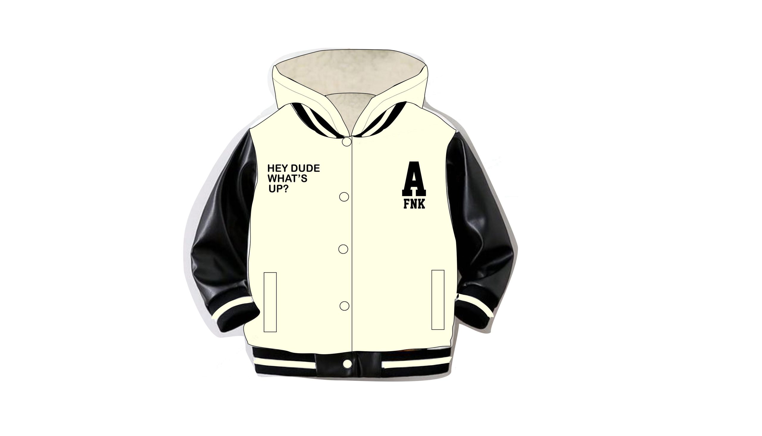 Ζακέτα φούτερ εκρού-μαύρο