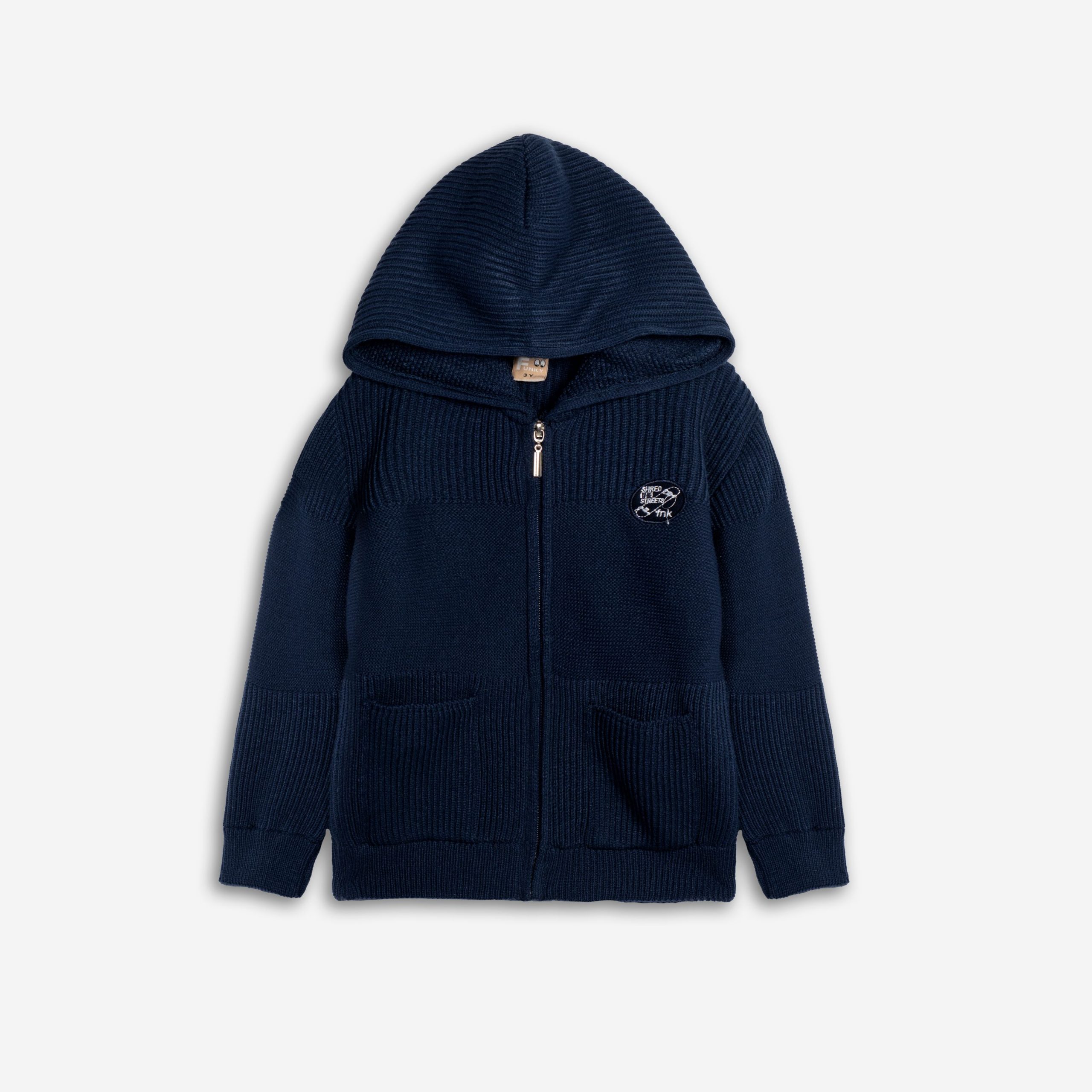 Ζακέτα πλεκτή μπλέ