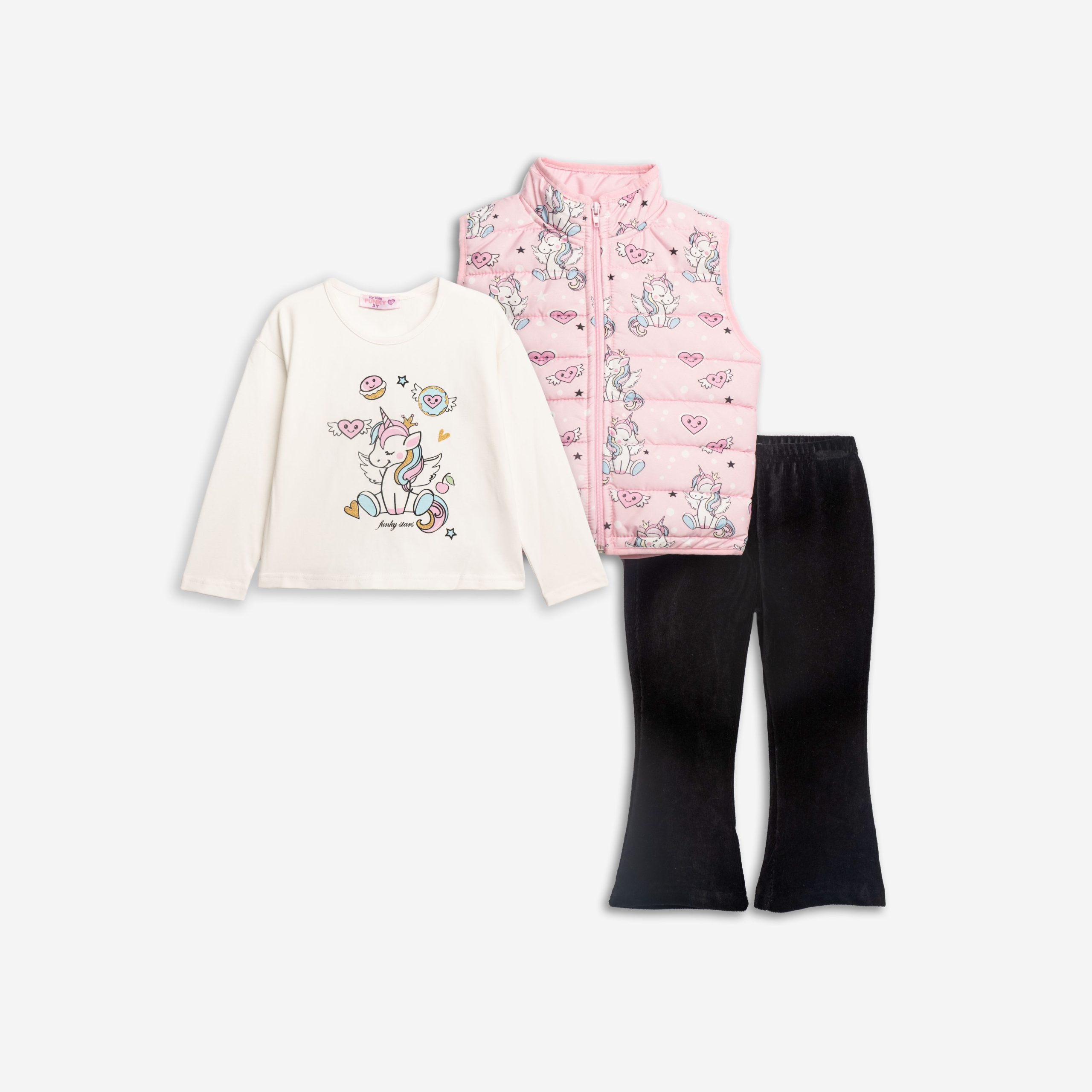 Σετ 3τμχ τζάκετ αμάνικο κορίτσι