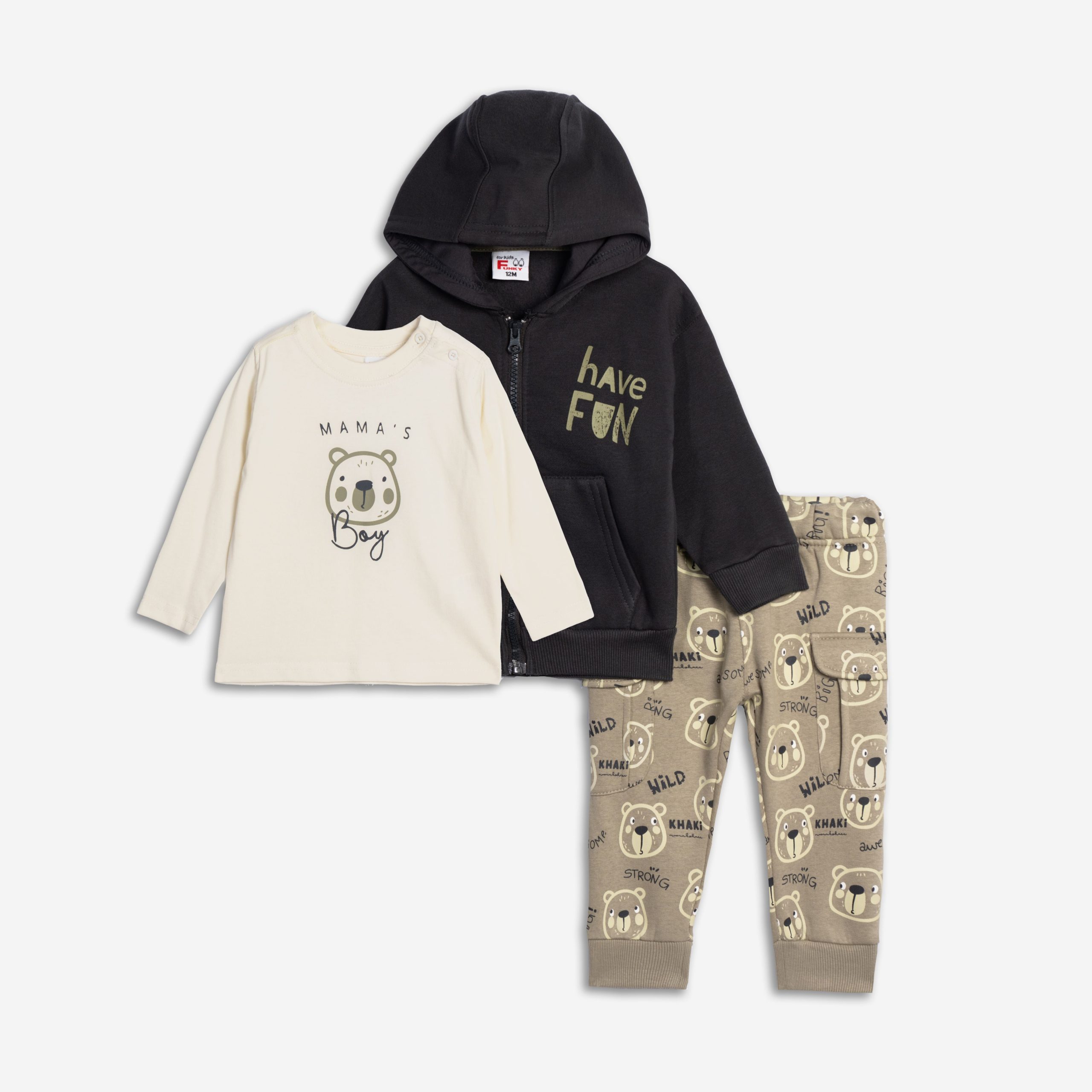 Σετ 3τμχ μηνών αγόρι