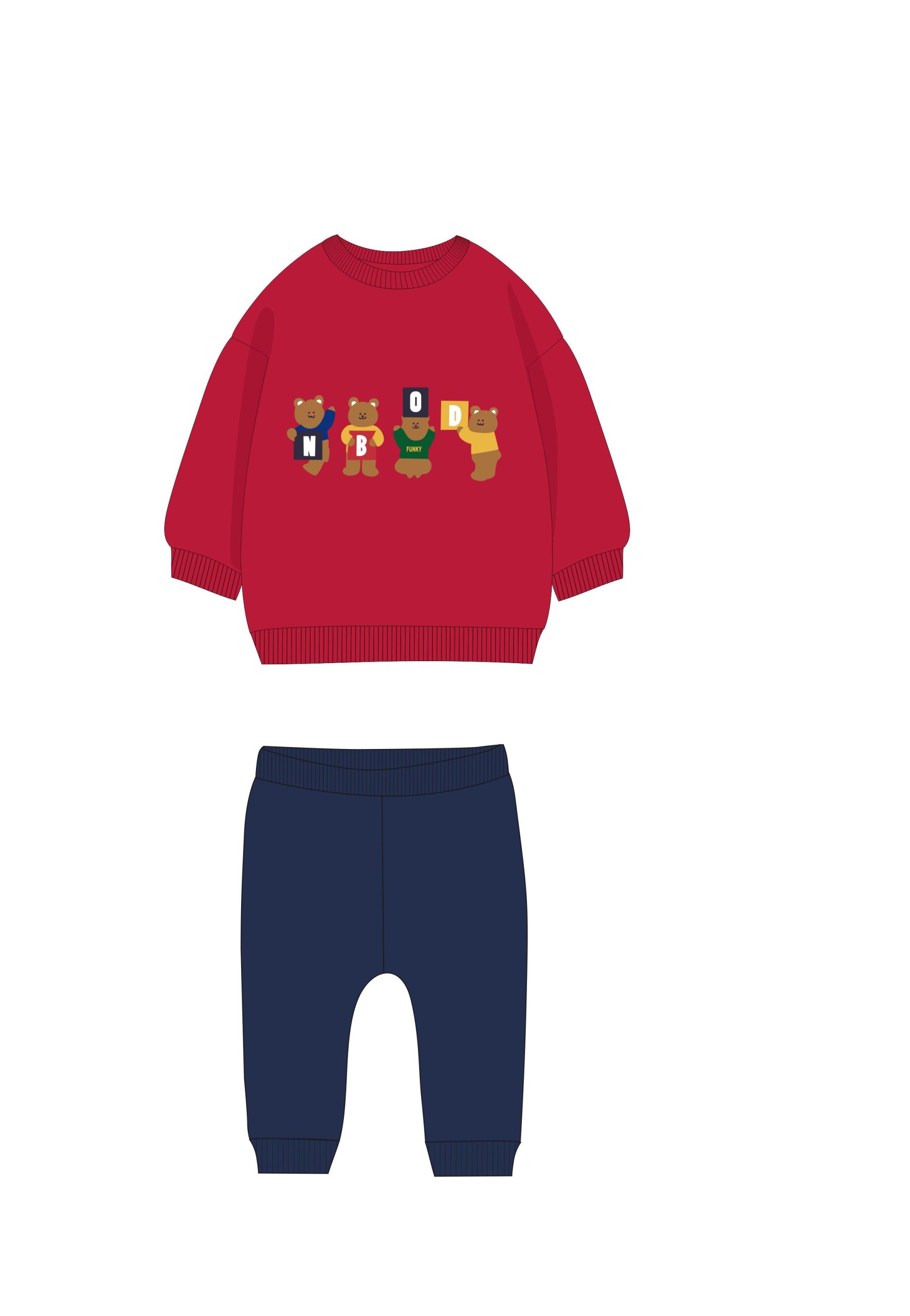 Σετ φόρμα φούτερ μηνών αγόρι