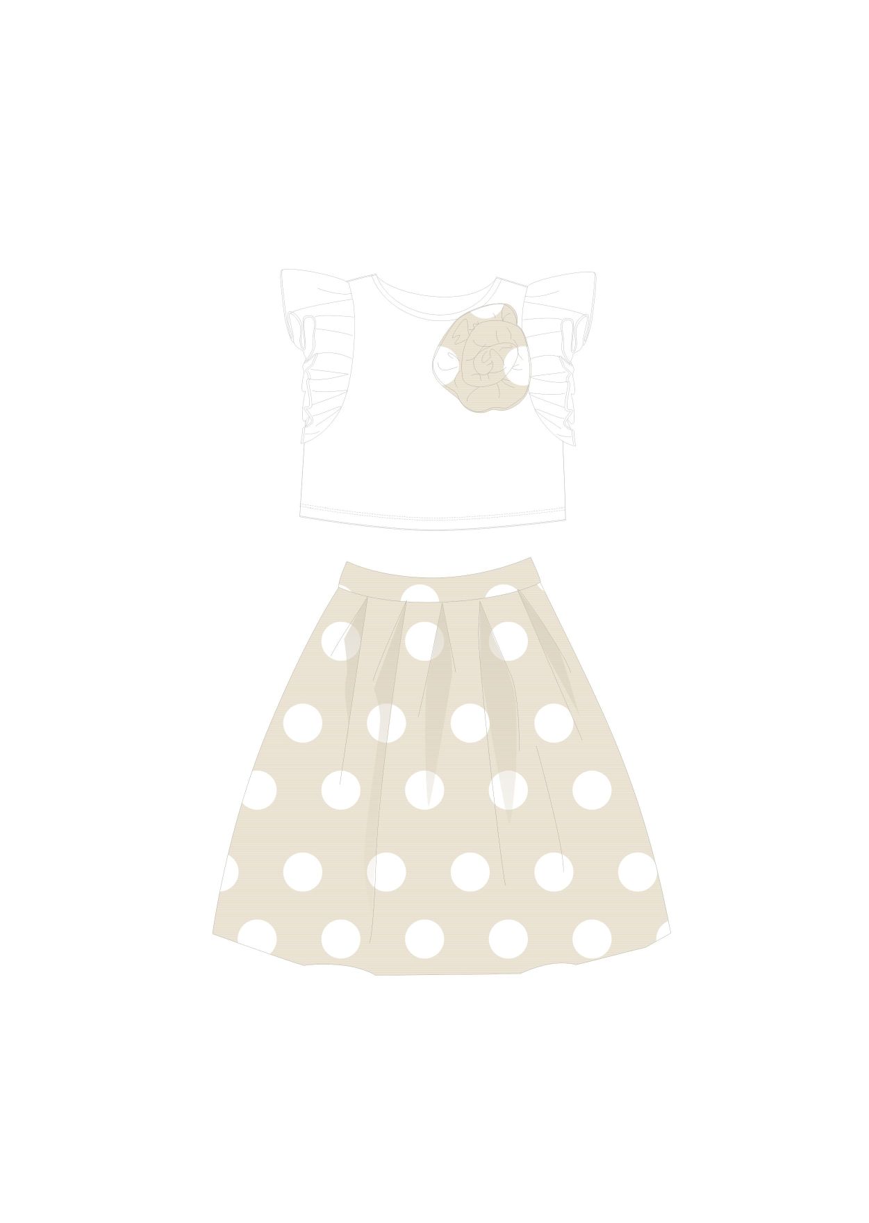 Σετ μπλούζα+φούστα μεγάλο κορίτσι