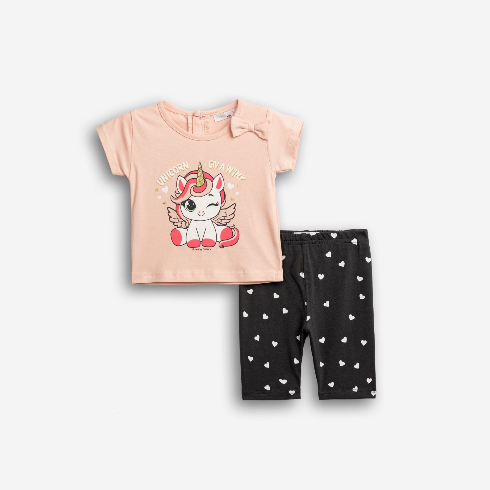 Μπλούζα+κολάν κάπρι μηνών κορίτσι