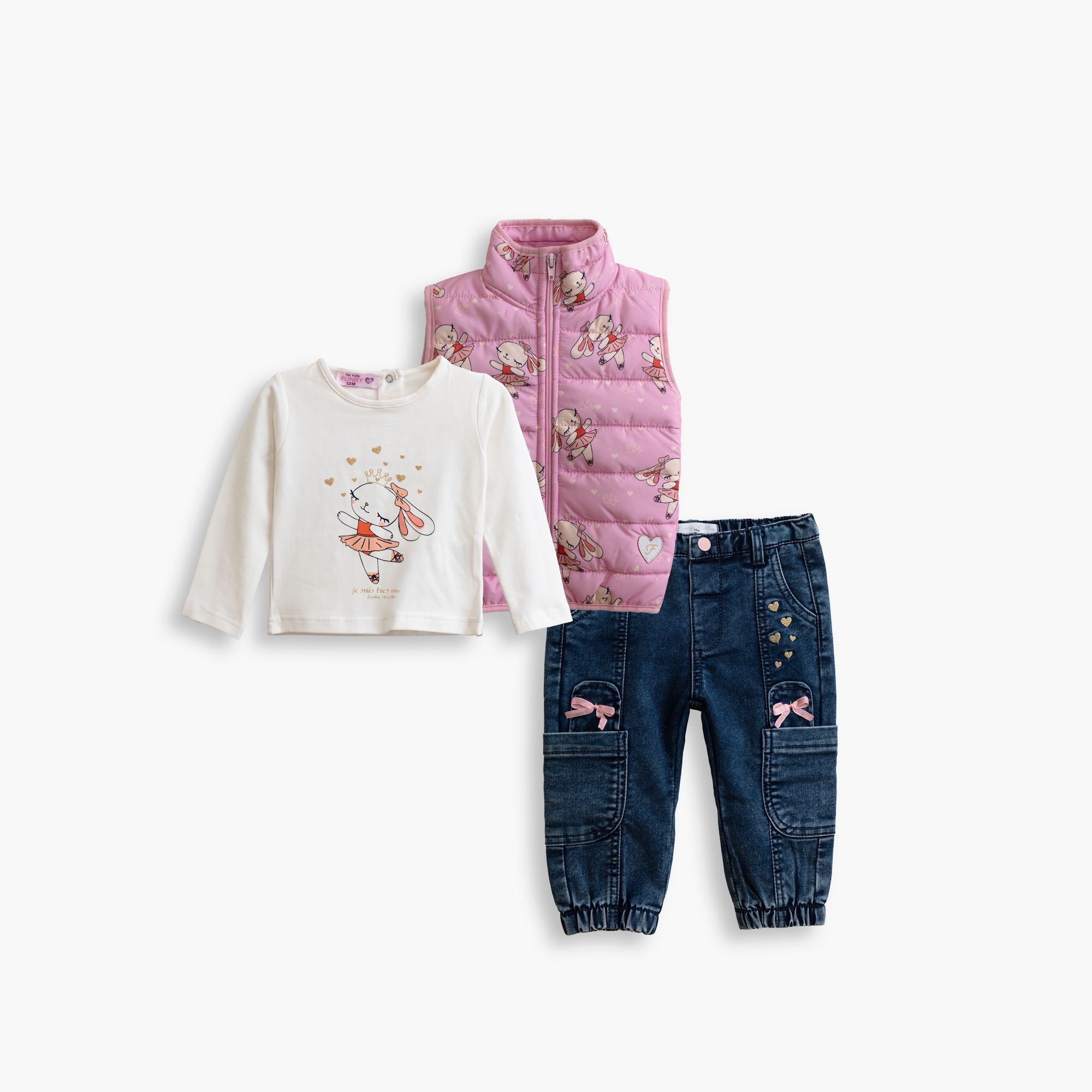 Σετ 3 τεμ. μηνών κορίτσι