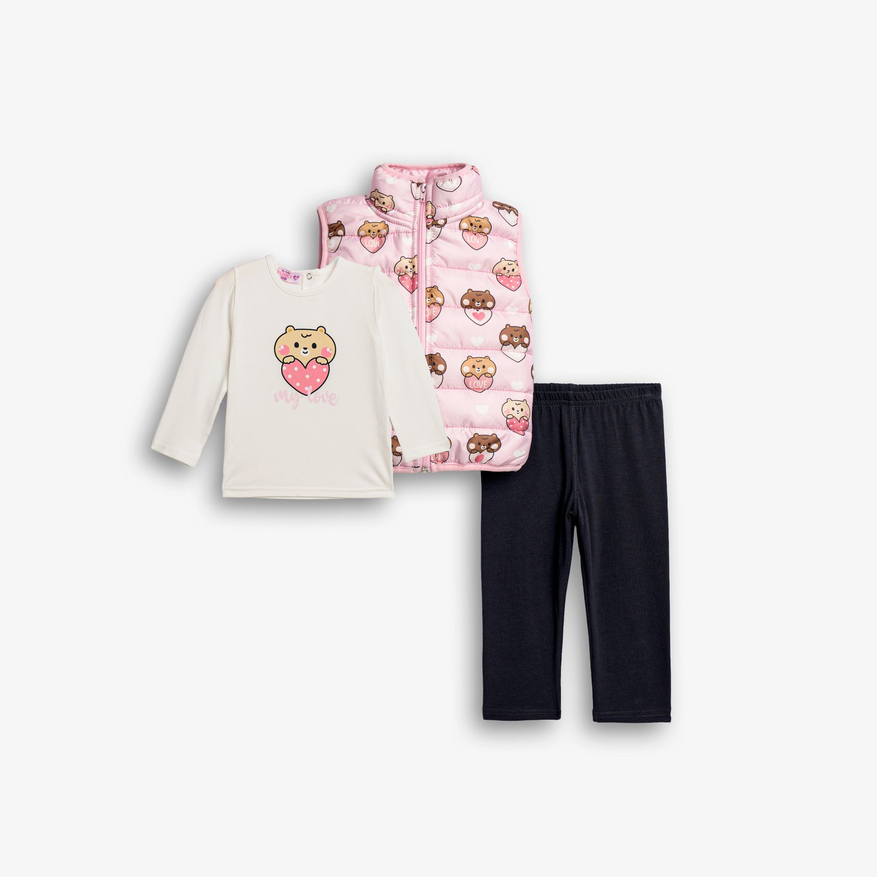 Σετ 3 τεμ. μηνών κορίτσι