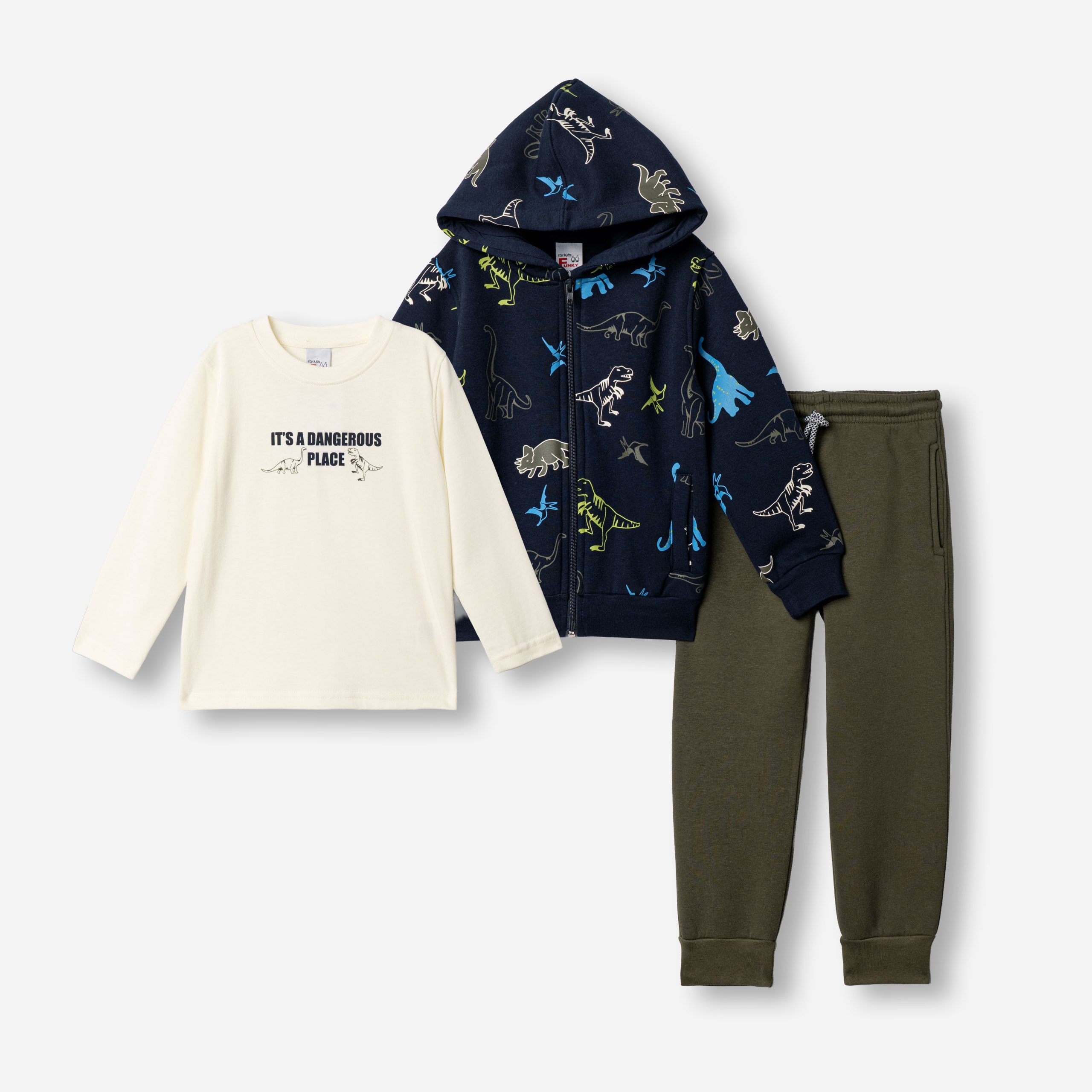 Σετ 3τμχ ζακέτα φούτερ+μπλούζα+παντελόνι μικρό αγόρι