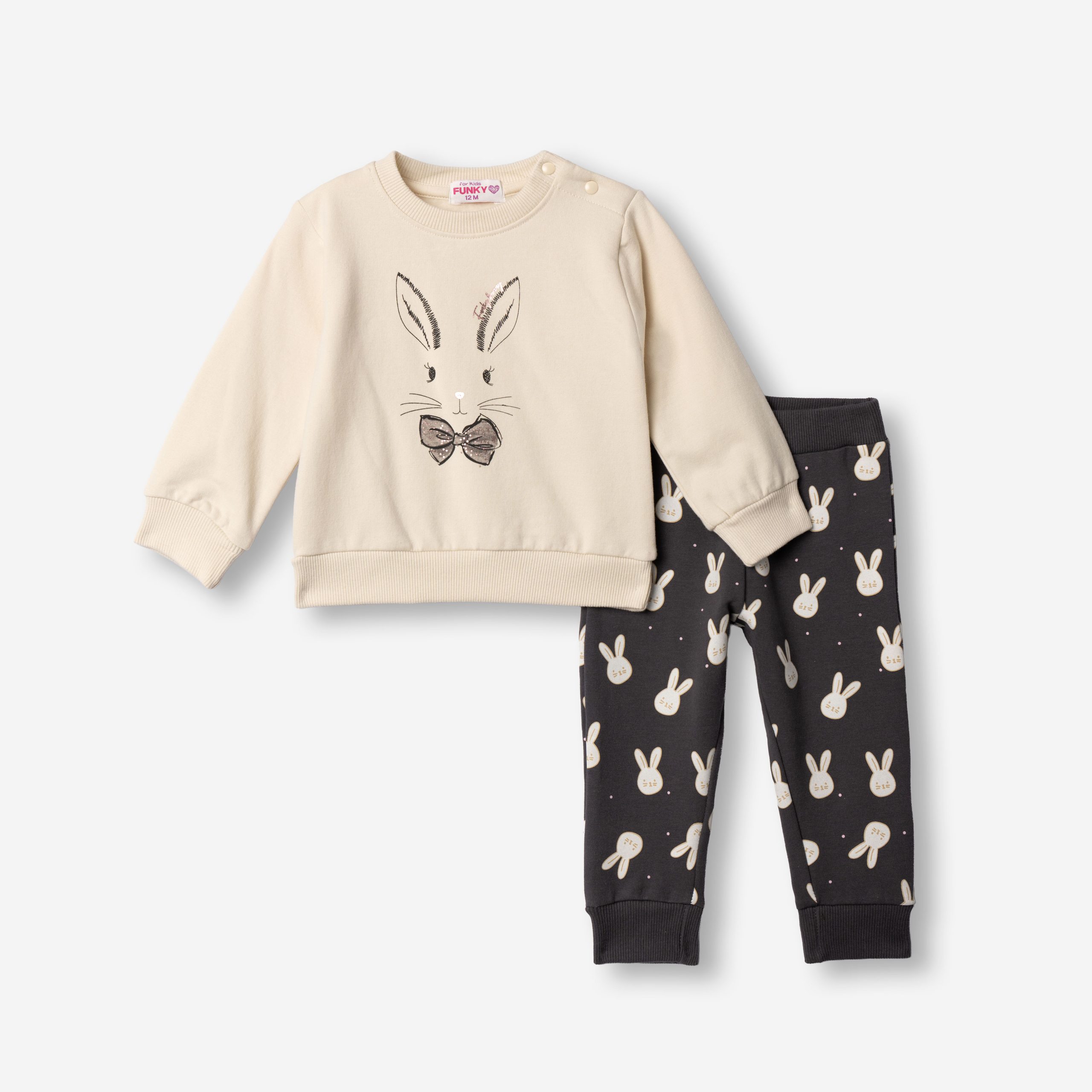 Φόρμα φούτερ μηνών κορίτσι